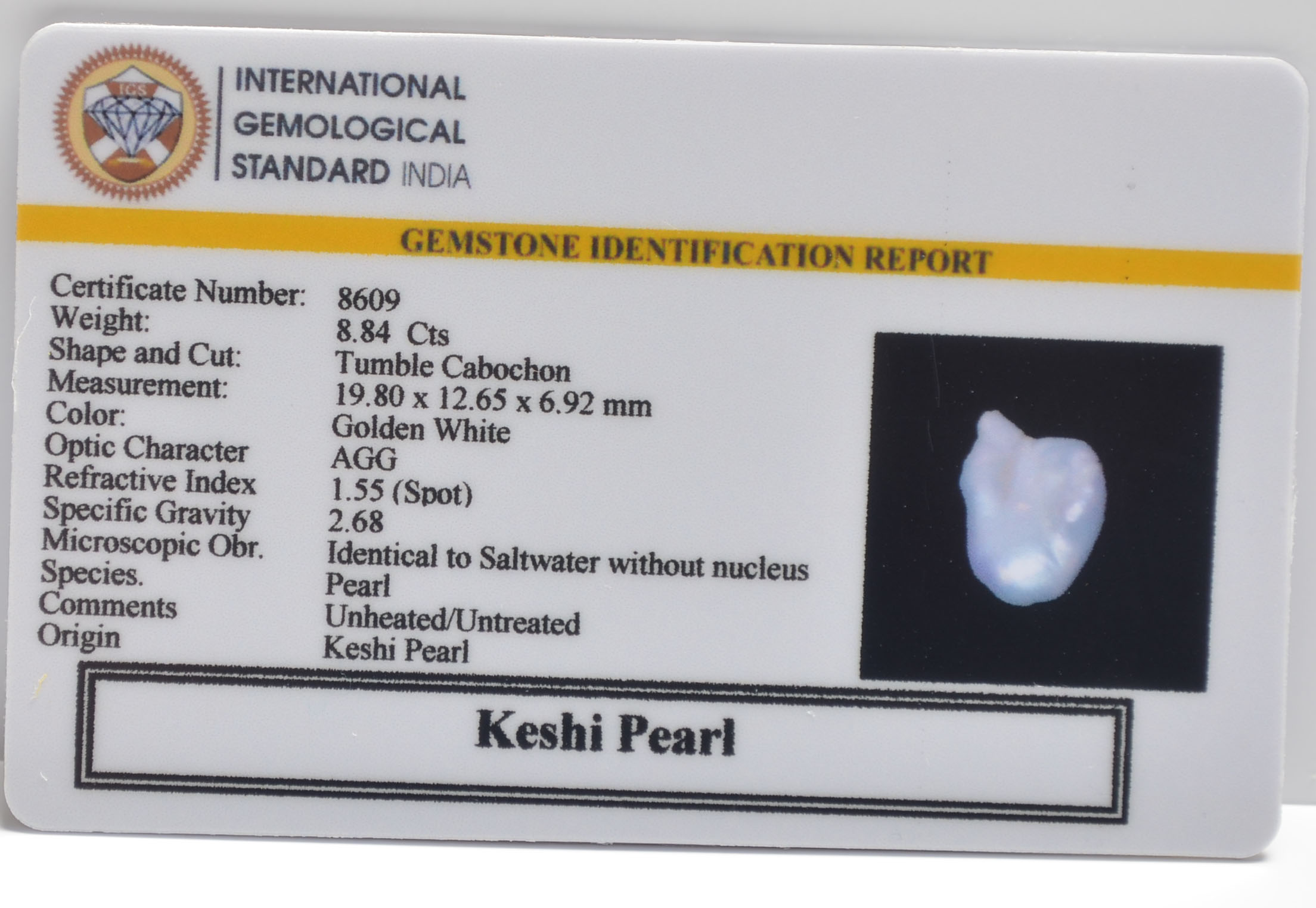 2321 2 KESHI PEARL 8.84 Ct.