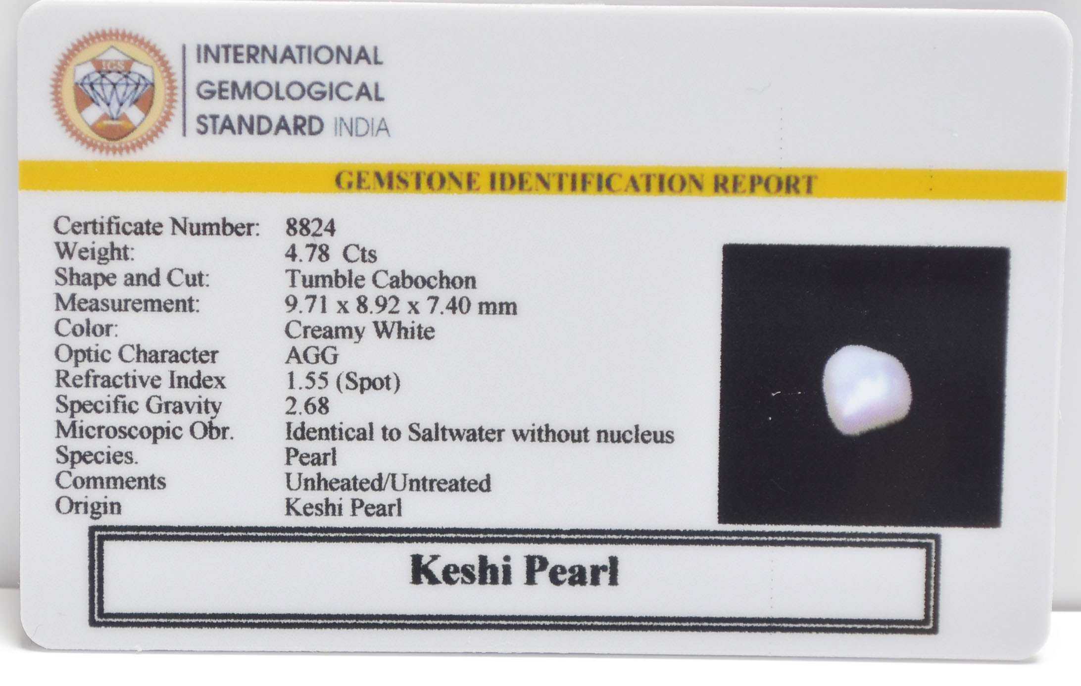2324 2 KESHI PEARL 4.78 Ct.