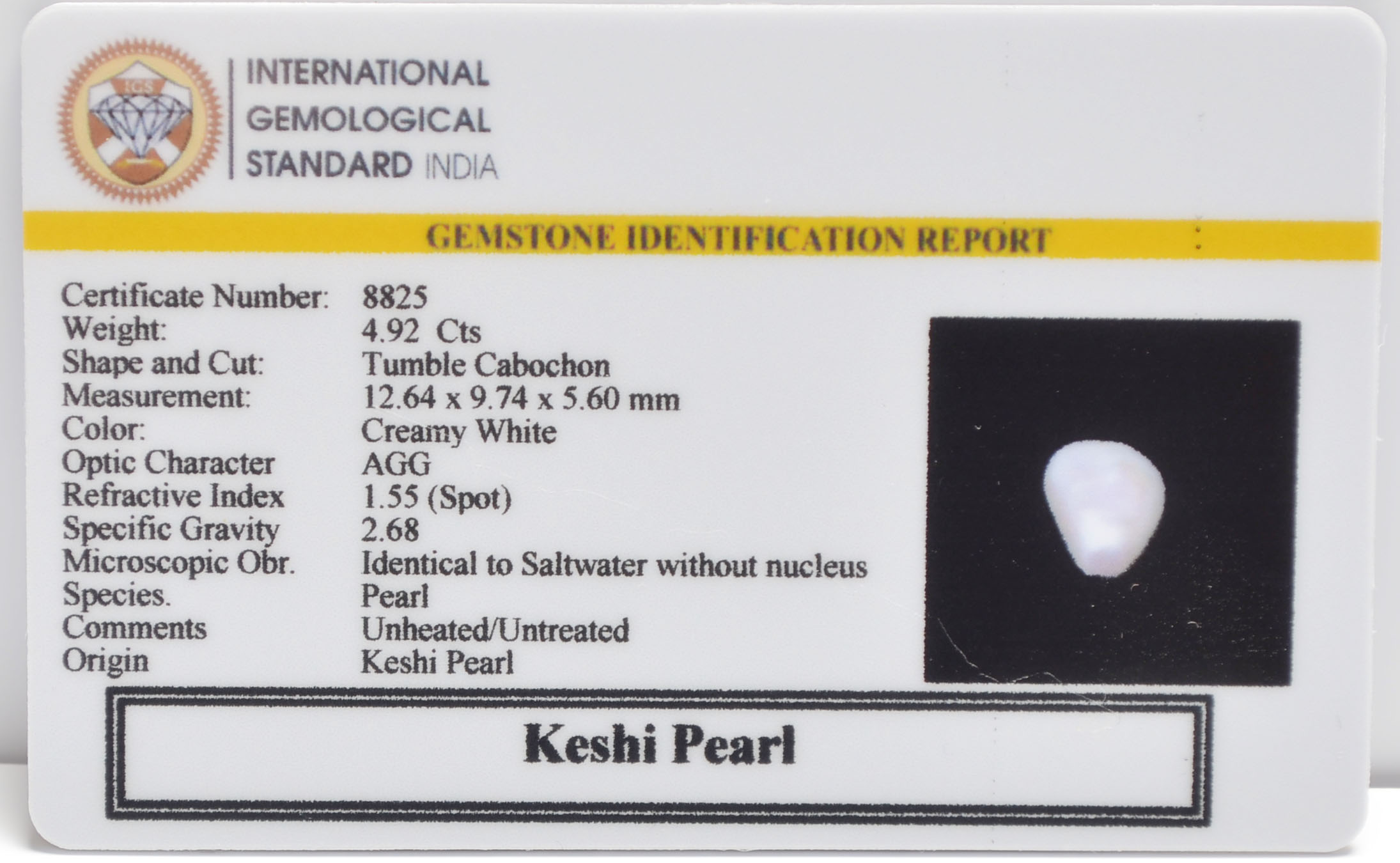 2325 2 KESHI PEARL 4.92 Ct.