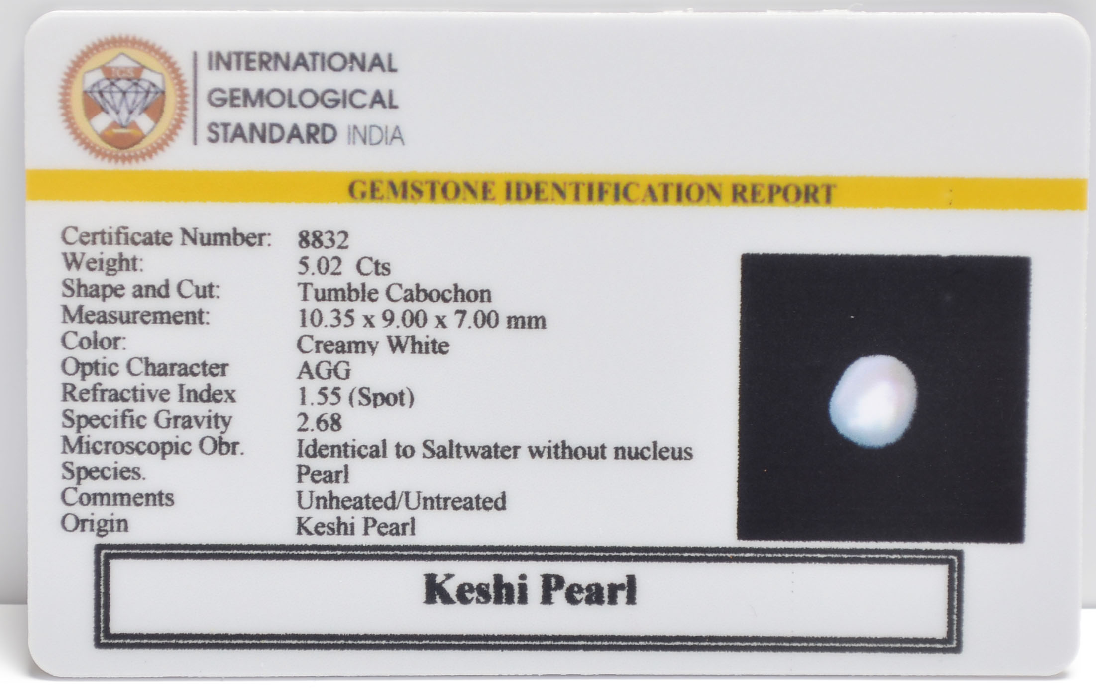 2332 2 KESHI PEARL 5.02 Ct.