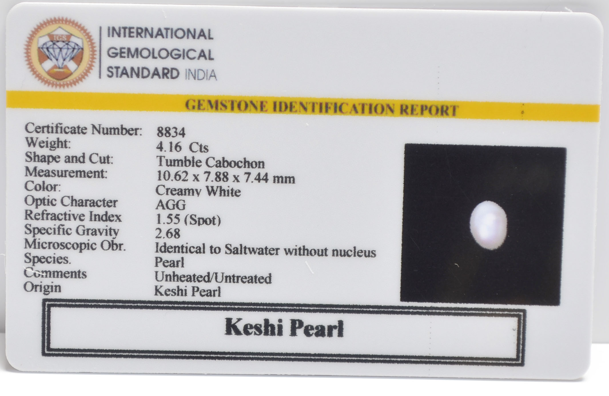 2334 2 KESHI PEARL 4.16 Ct.