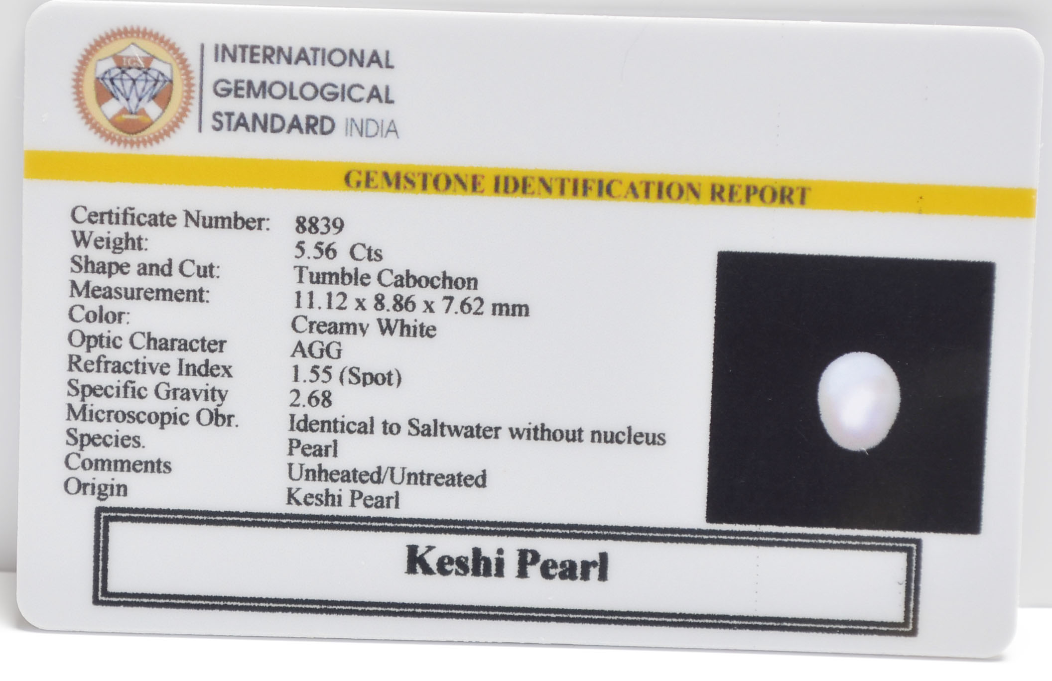 2339 2 KESHI PEARL 5.56 Ct.