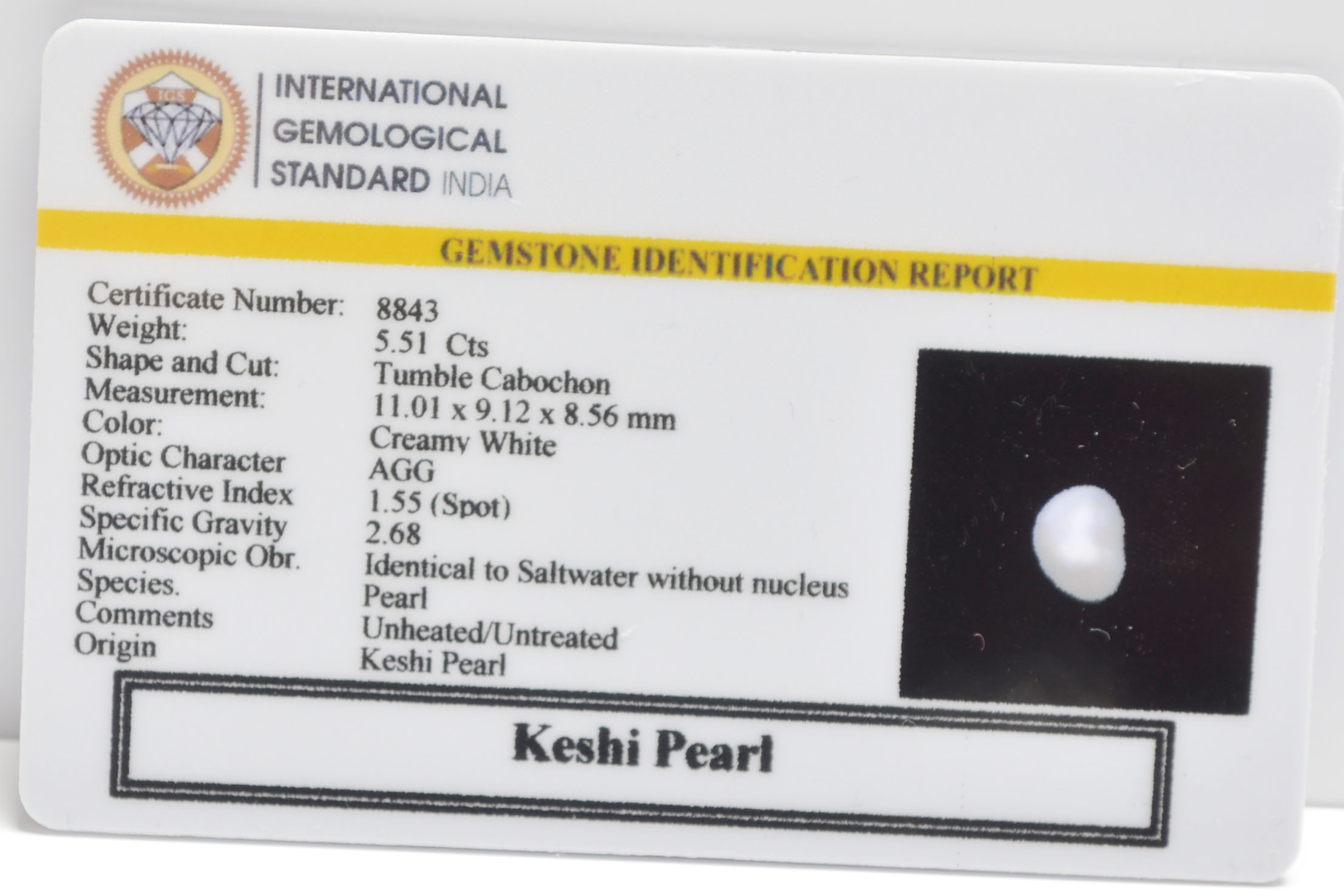 2343 2 KESHI PEARL 5.51 Ct.