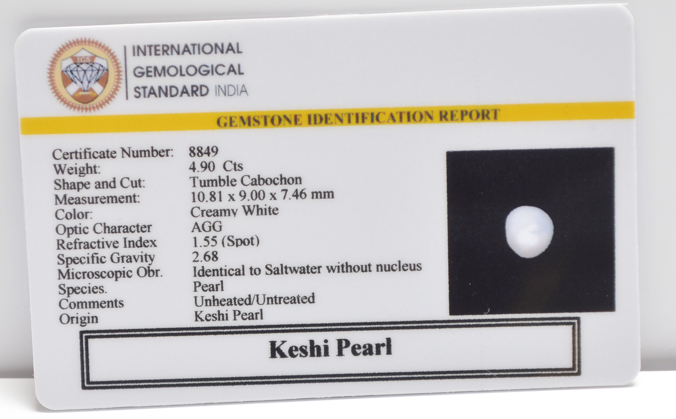 KESHI PEARL 4.9 Ct. 3 2349 2 KESHI PEARL 4.9 Ct.