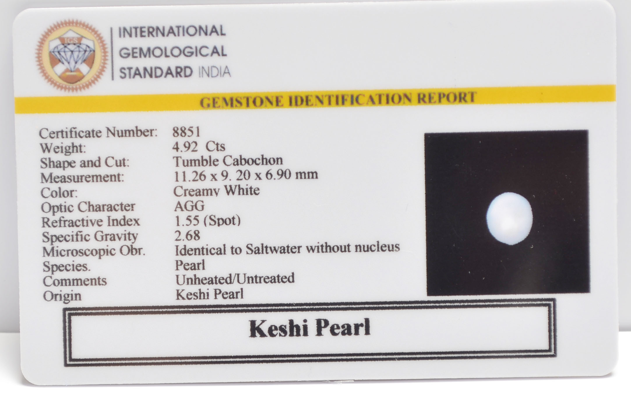 2351 2 KESHI PEARL 4.92 Ct.