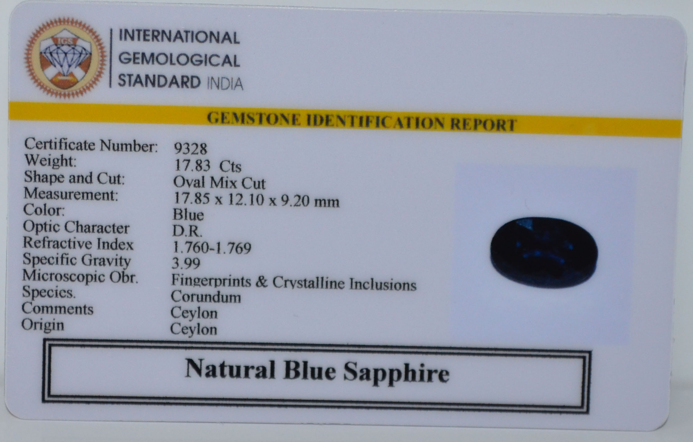 BSP15363 2 BLUE SAPPHIRE 17.83 Ct.