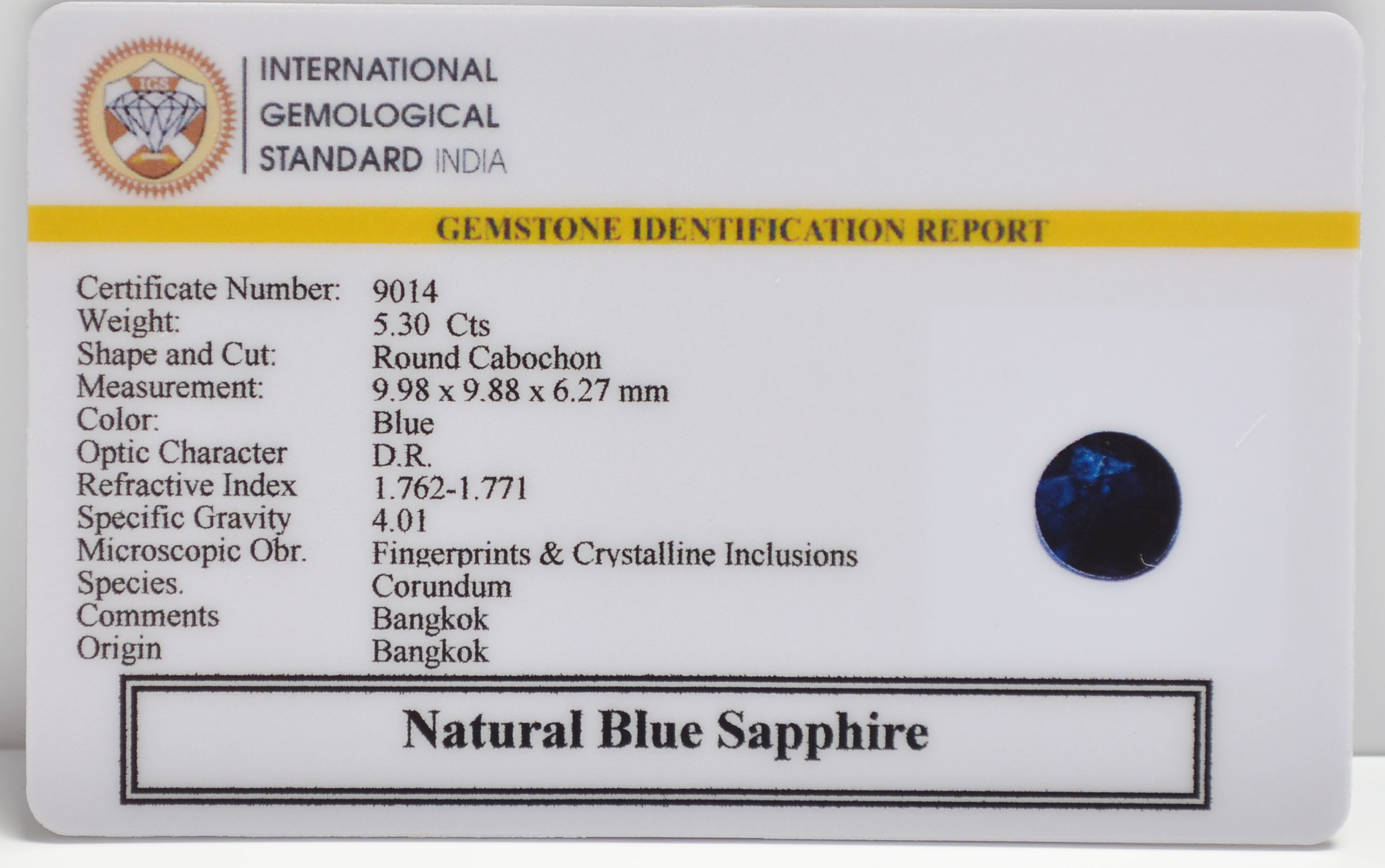 BSPG14786 2 BLUE SAPPHIRE 5.3 Ct.