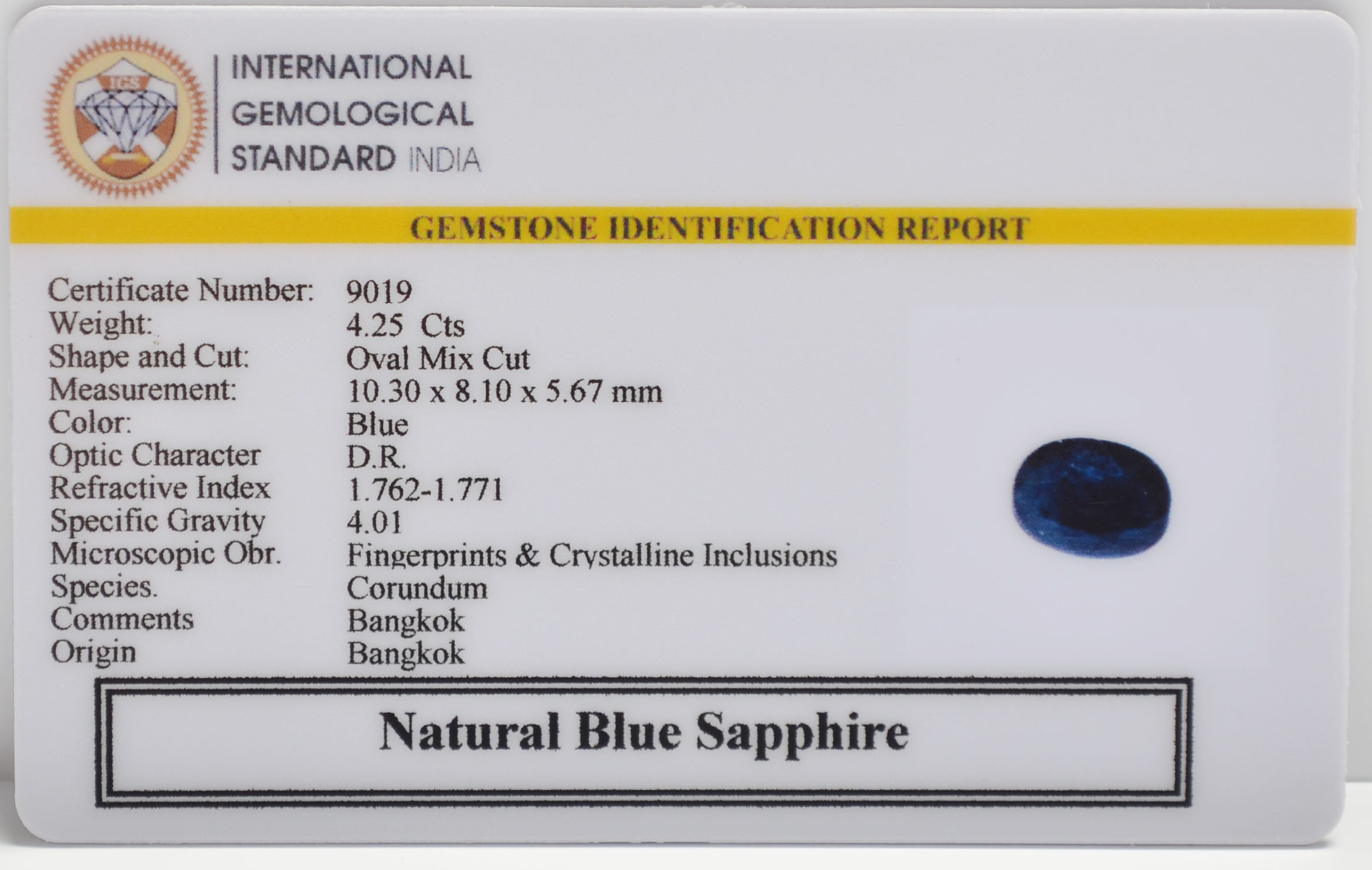 BLUE SAPPHIRE 4.25 Ct. 3 BSPG14791 2 BLUE SAPPHIRE 4.25 Ct.