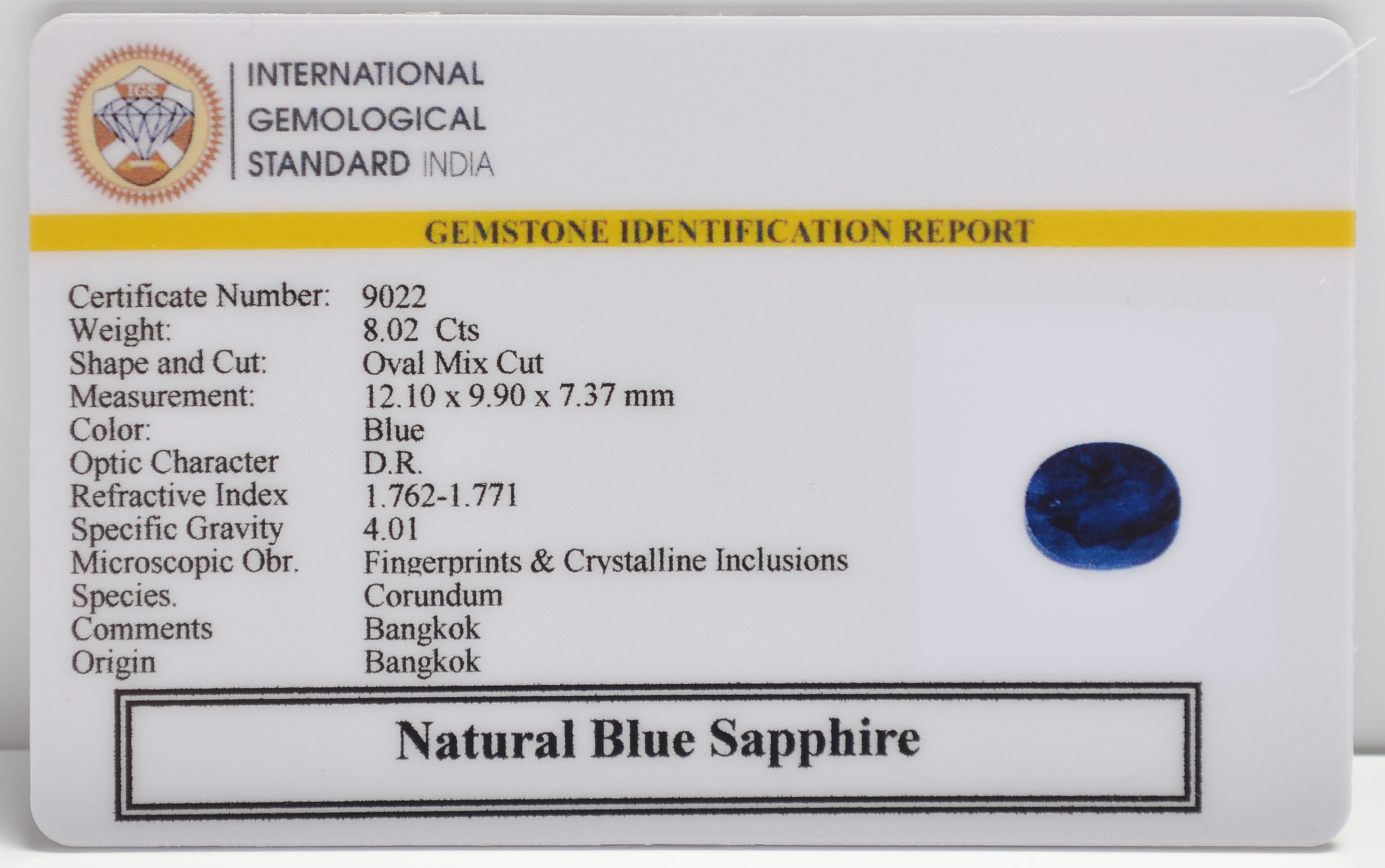 BSPG14794 2 BLUE SAPPHIRE 8.02 Ct.