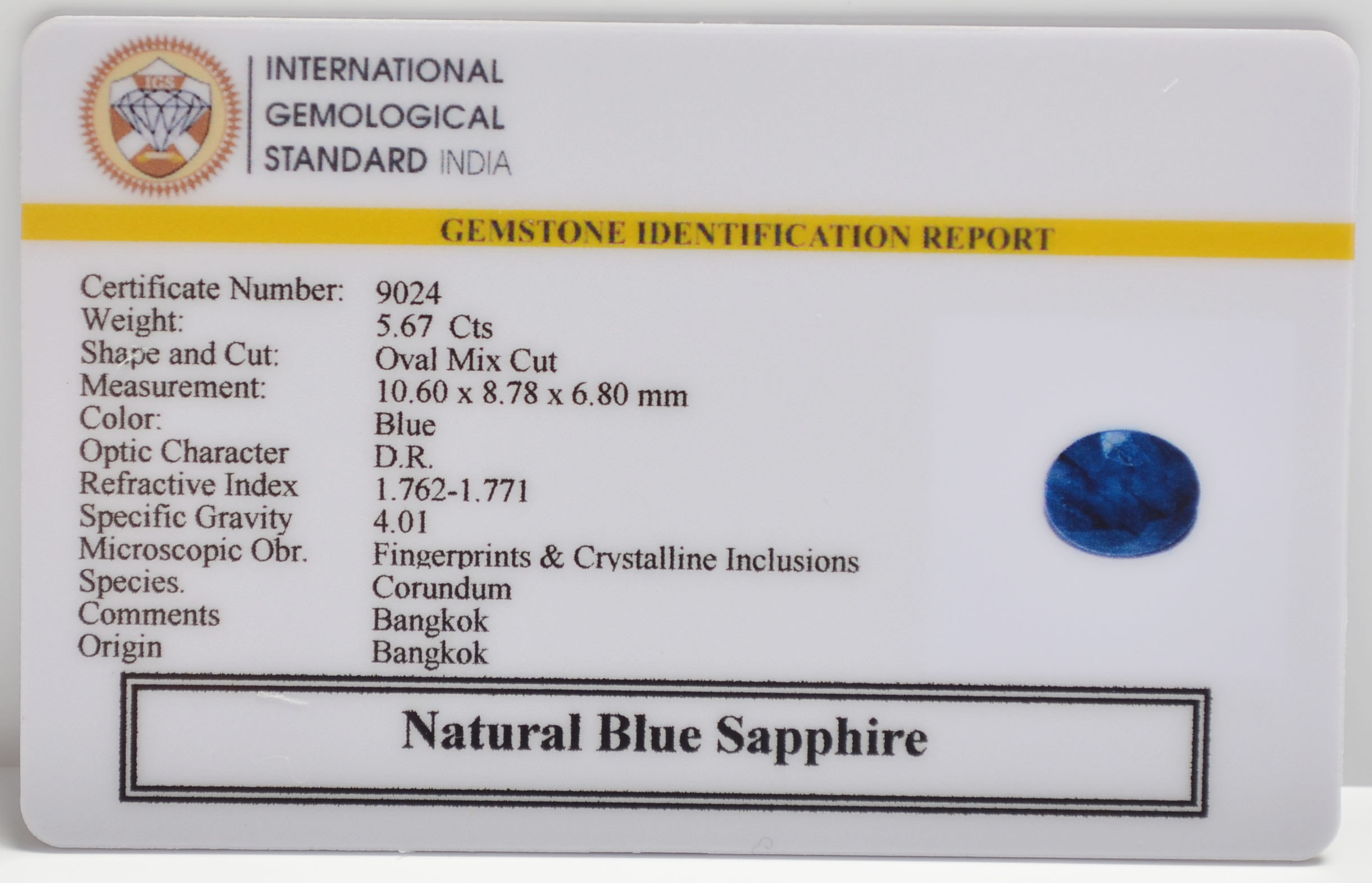 BSPG14796 2 BLUE SAPPHIRE 5.67 Ct.