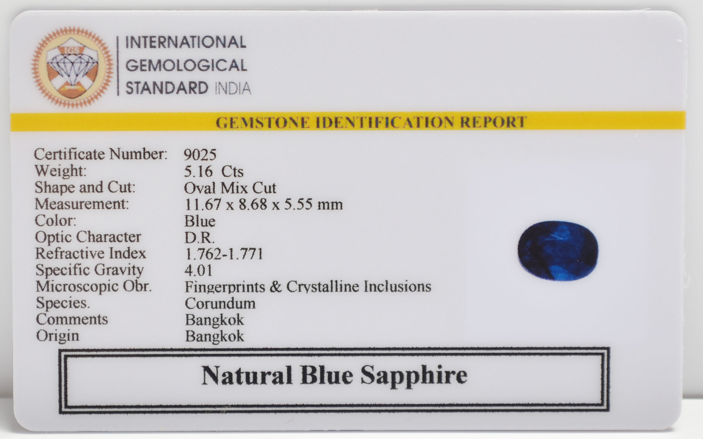 BSPG14797 2 BLUE SAPPHIRE 5.16 Ct.