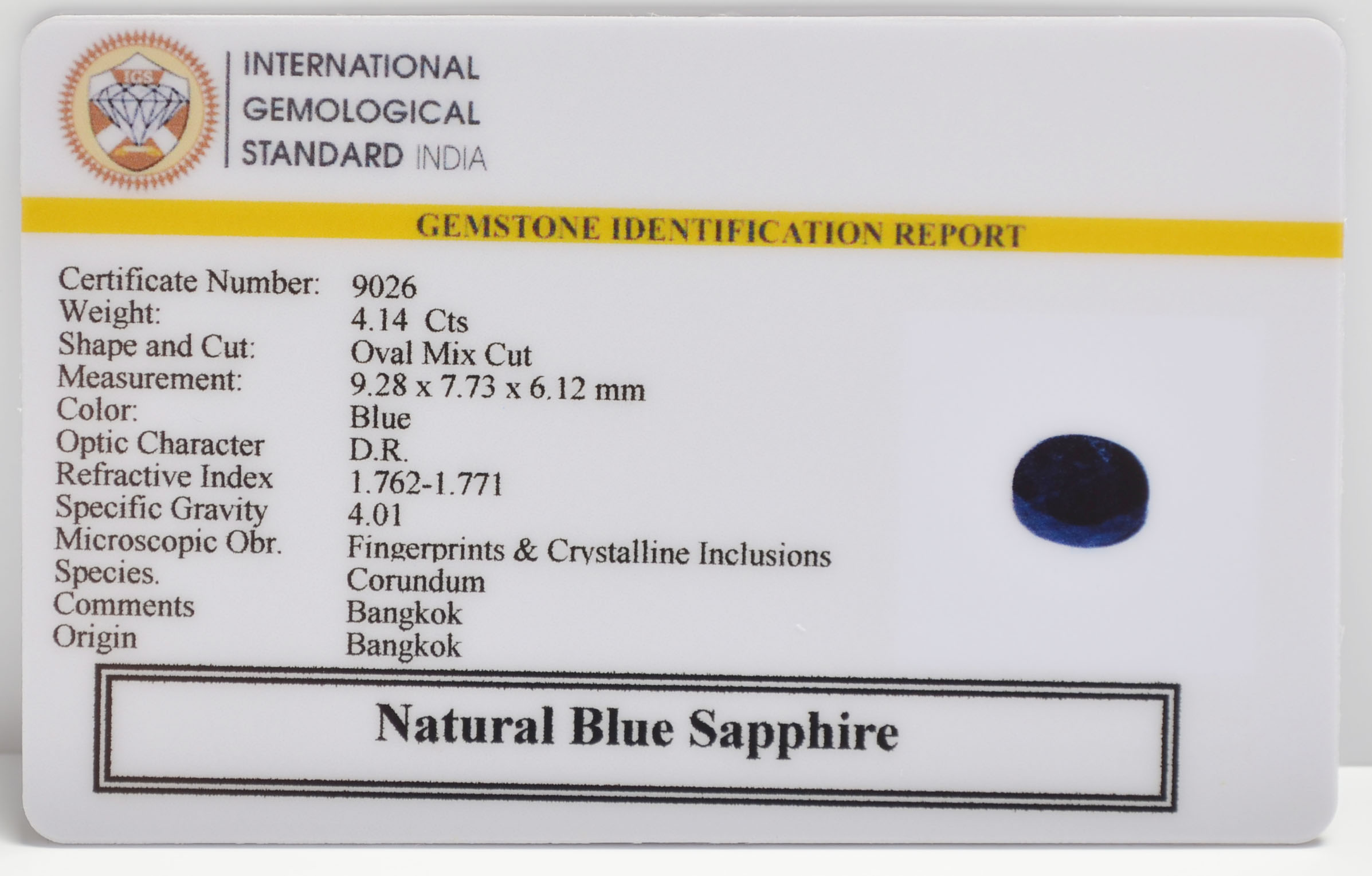 BSPG14798 2 BLUE SAPPHIRE 4.14 Ct.