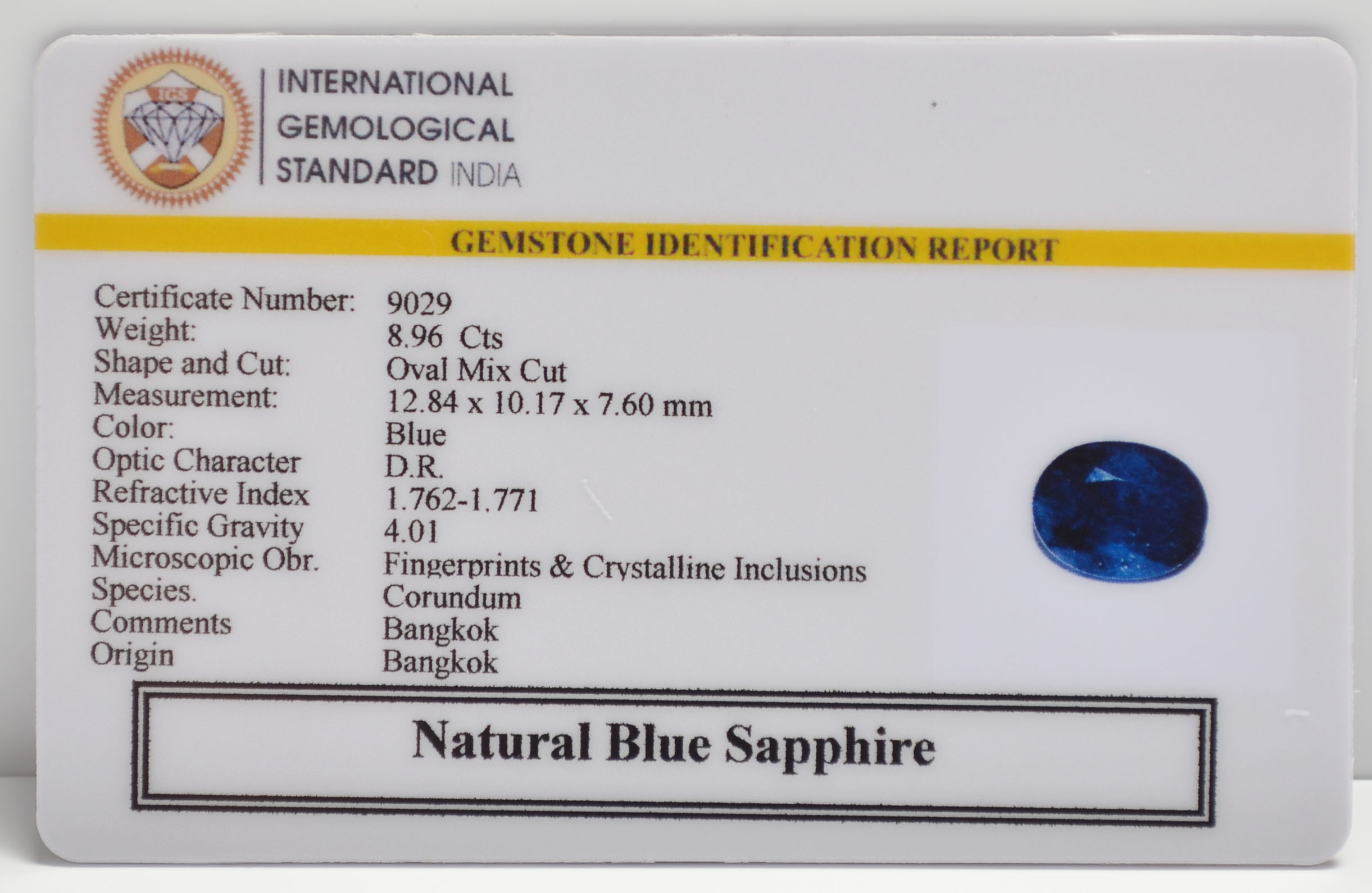 BSPG14801 2 BLUE SAPPHIRE 8.96 Ct.