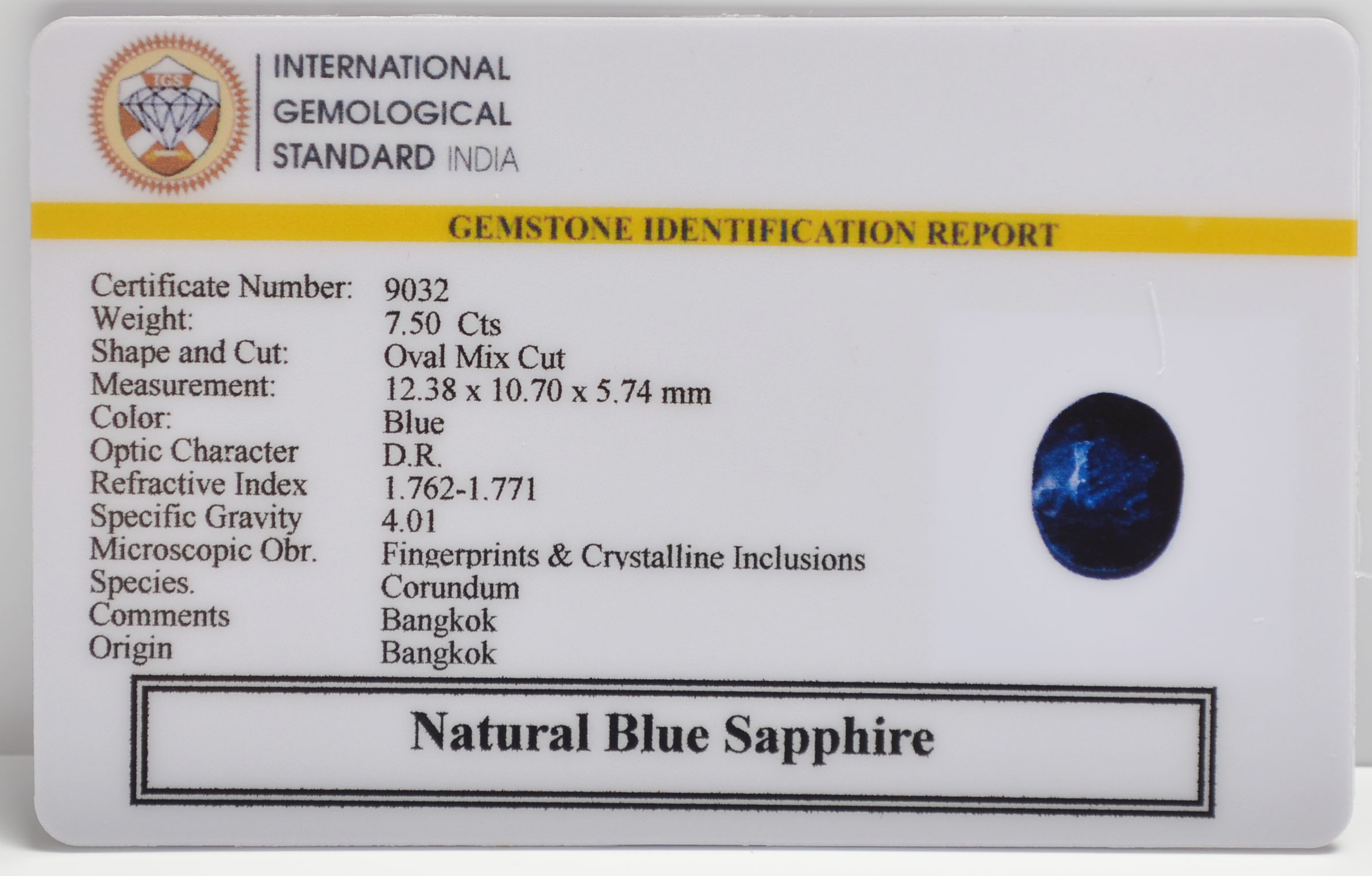 BSPG14804 2 BLUE SAPPHIRE 7.5 Ct.