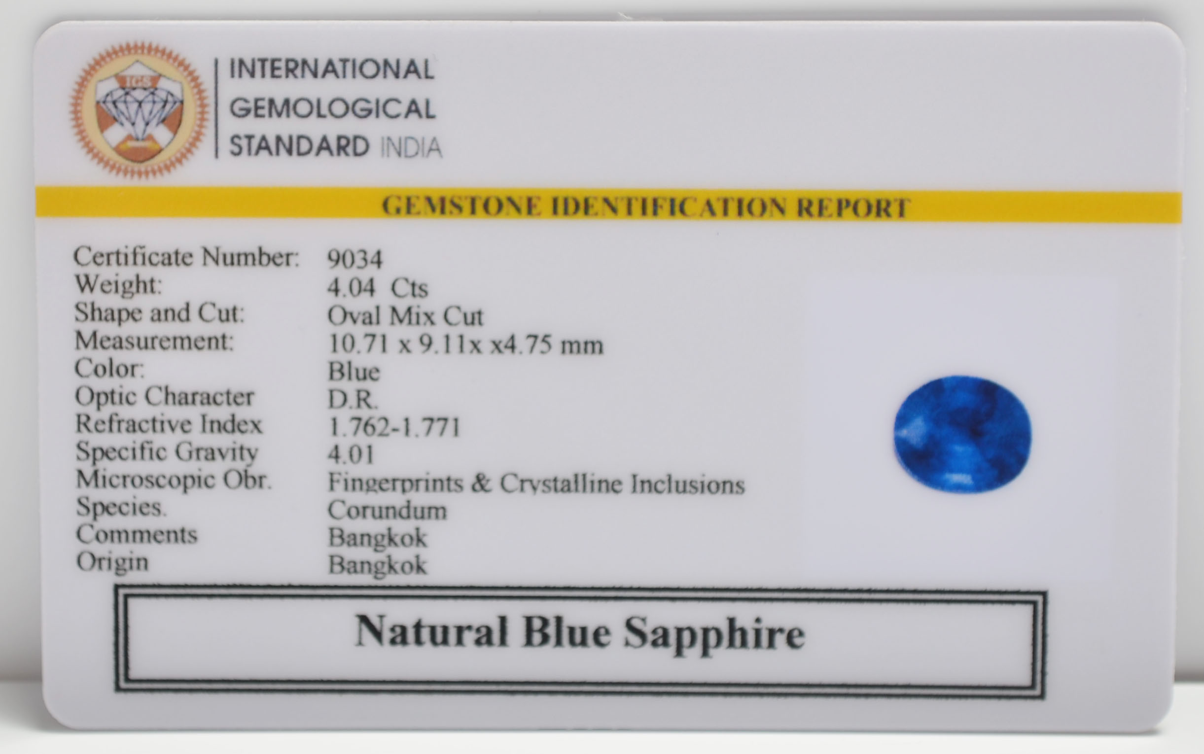 BSPG14806 2 BLUE SAPPHIRE 4.04 Ct.