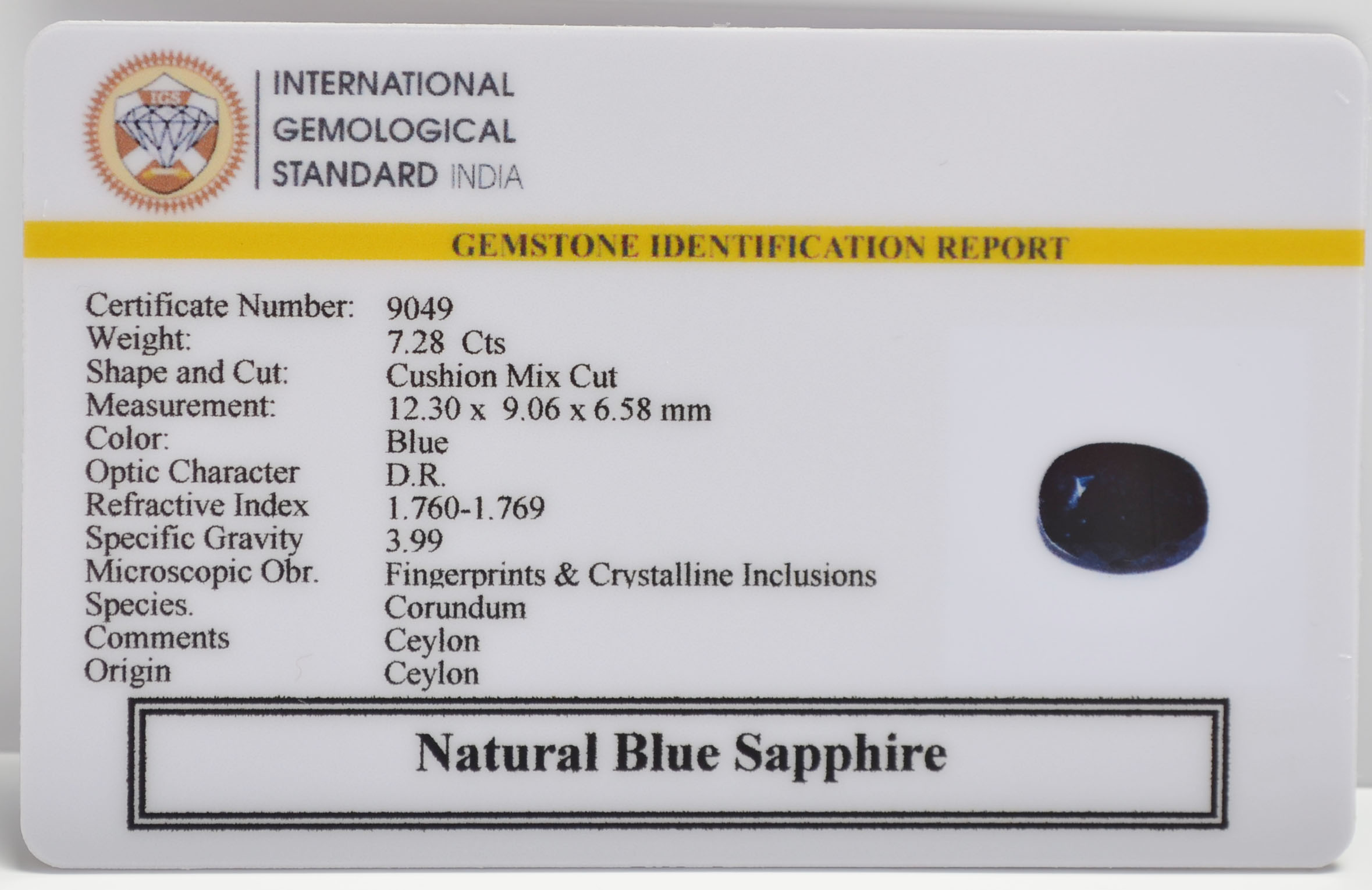 BSPG14820 2 BLUE SAPPHIRE 7.28 Ct.