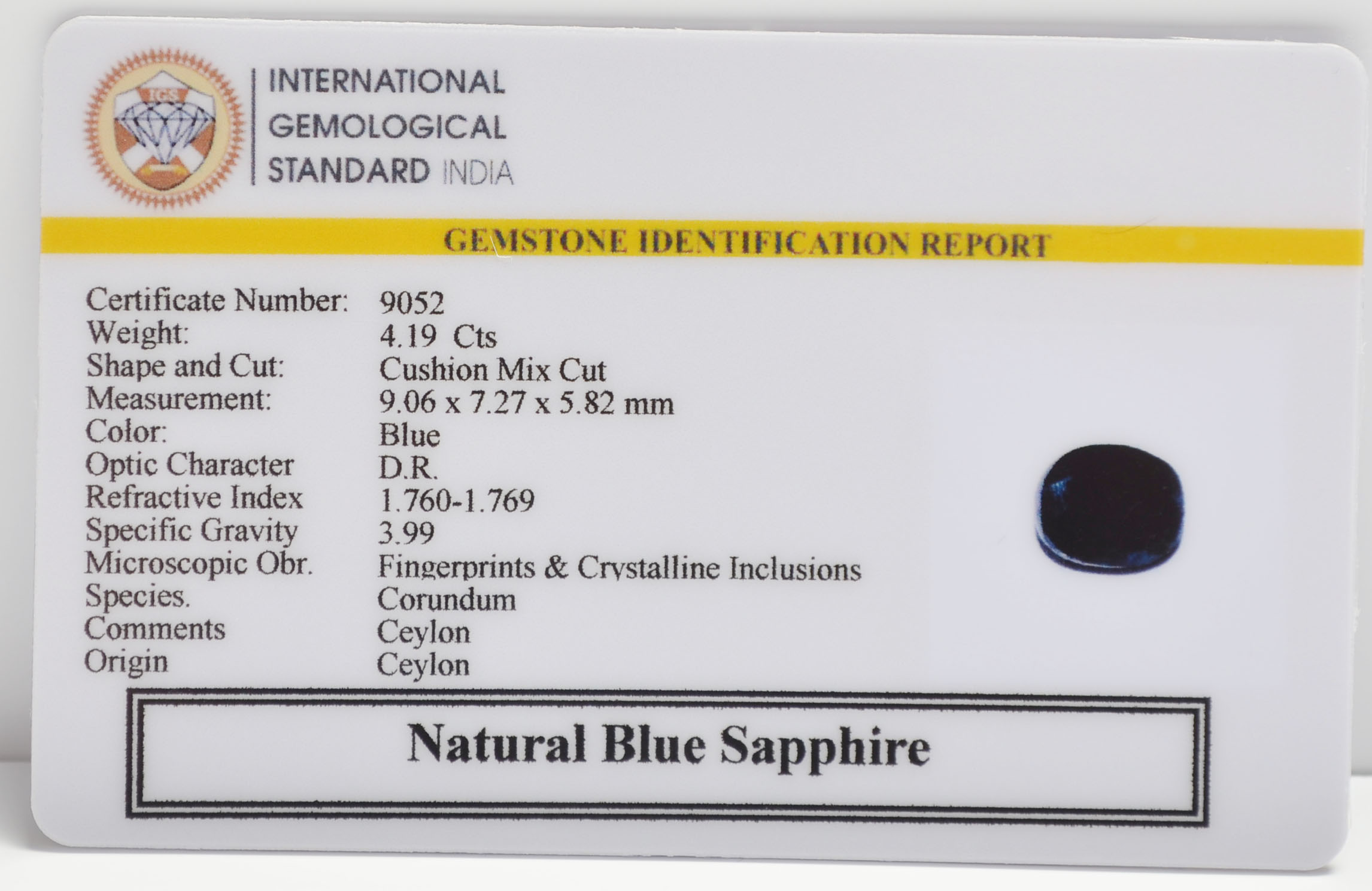 BSPG14823 2 BLUE SAPPHIRE 4.19 Ct.