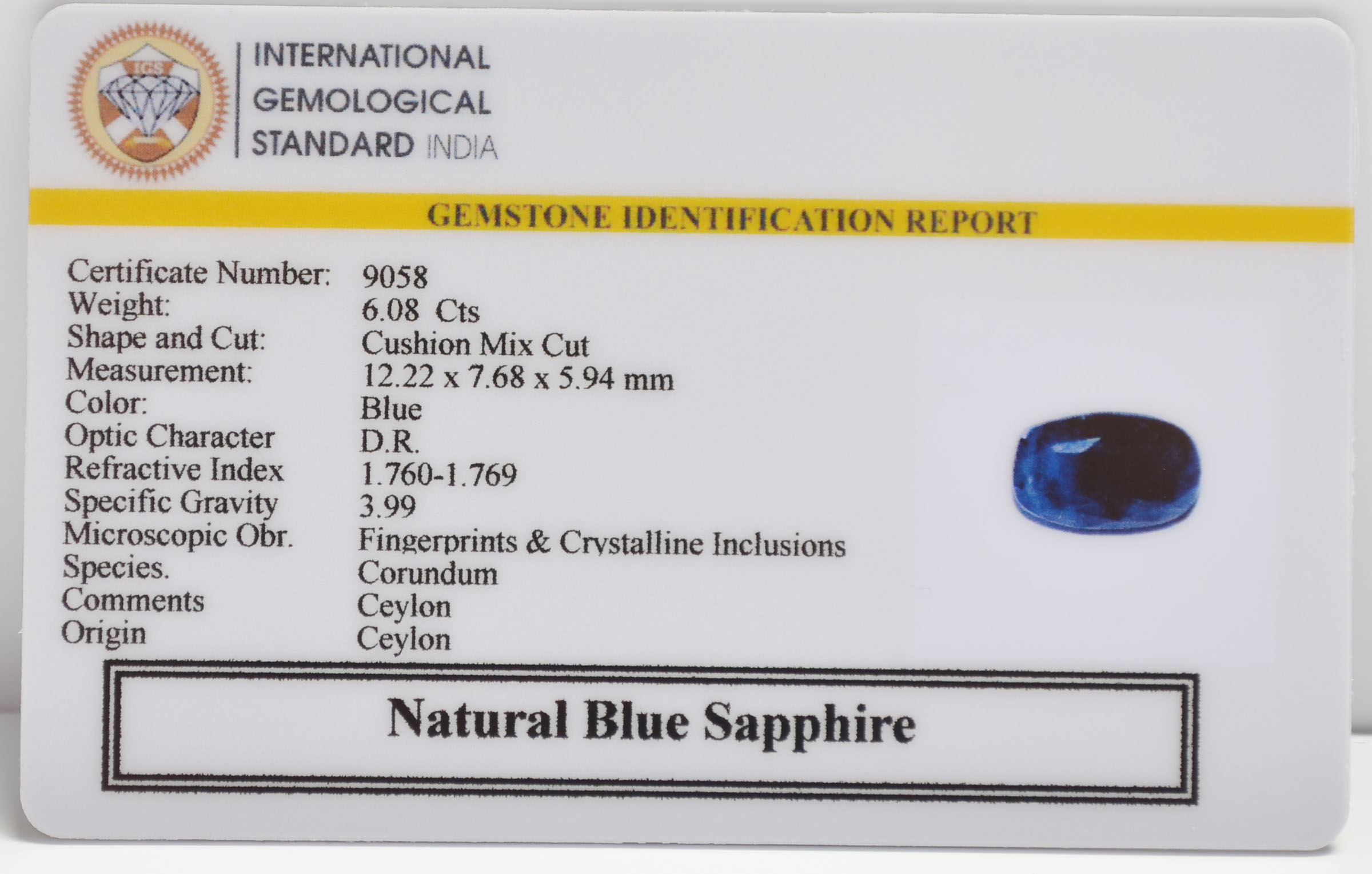 BSPG14829 2 BLUE SAPPHIRE 6.08 Ct.