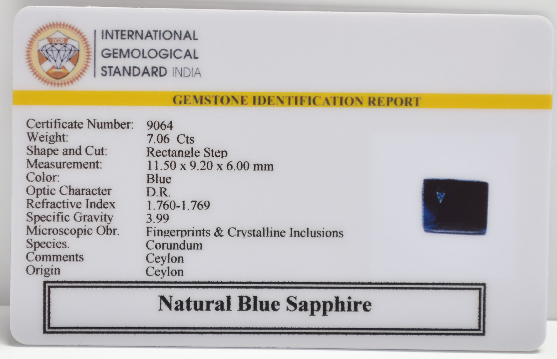 BSPG14835 2 BLUE SAPPHIRE 7.06 Ct.