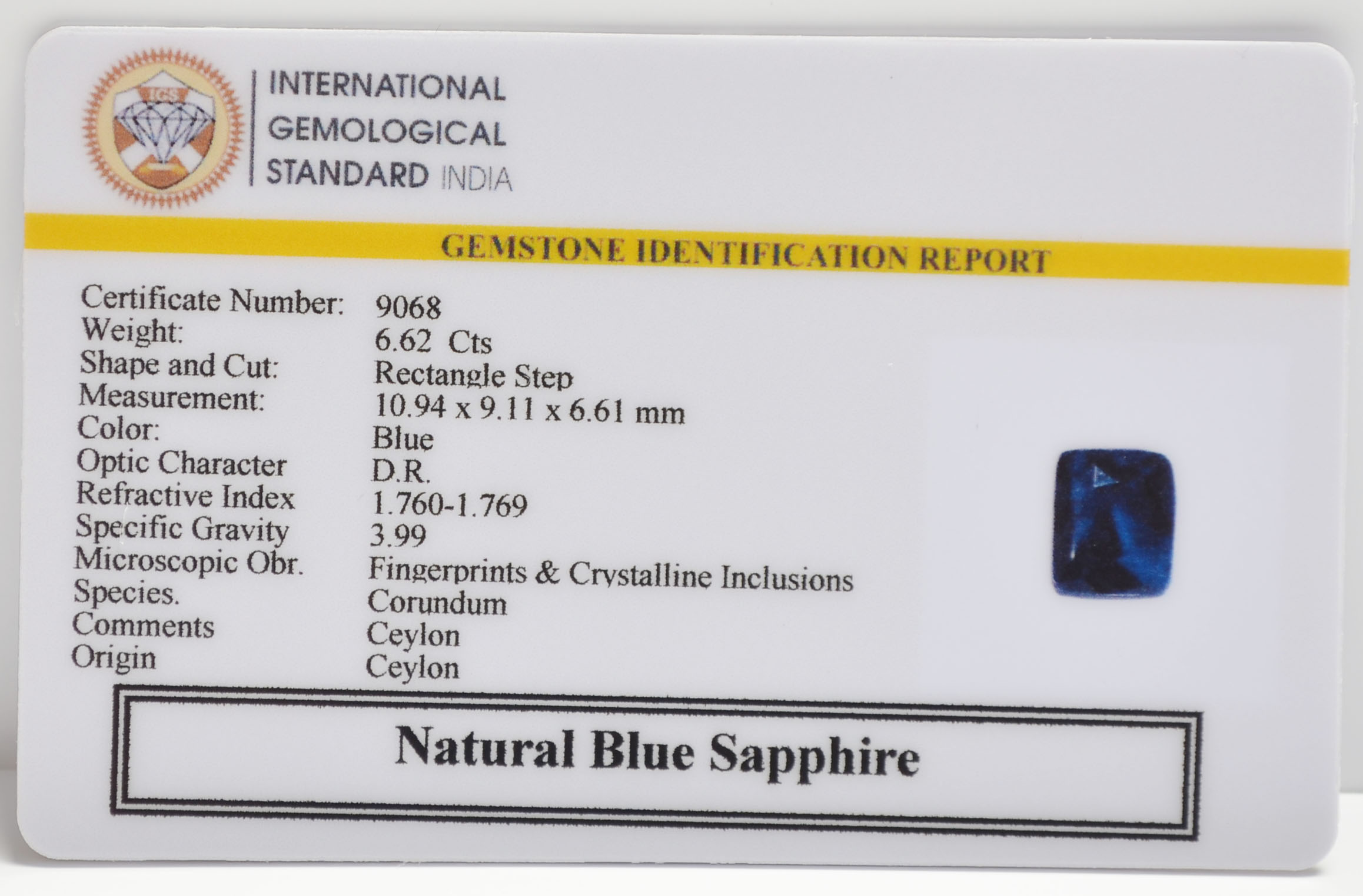BSPG14839 2 BLUE SAPPHIRE 6.62 Ct.