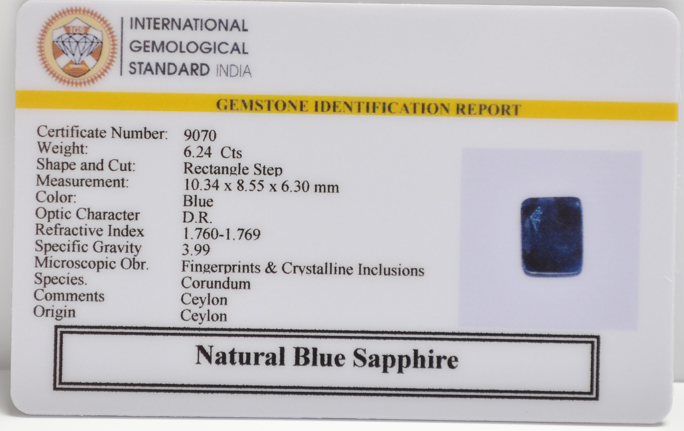 BSPG14841 2 BLUE SAPPHIRE 6.24 Ct.