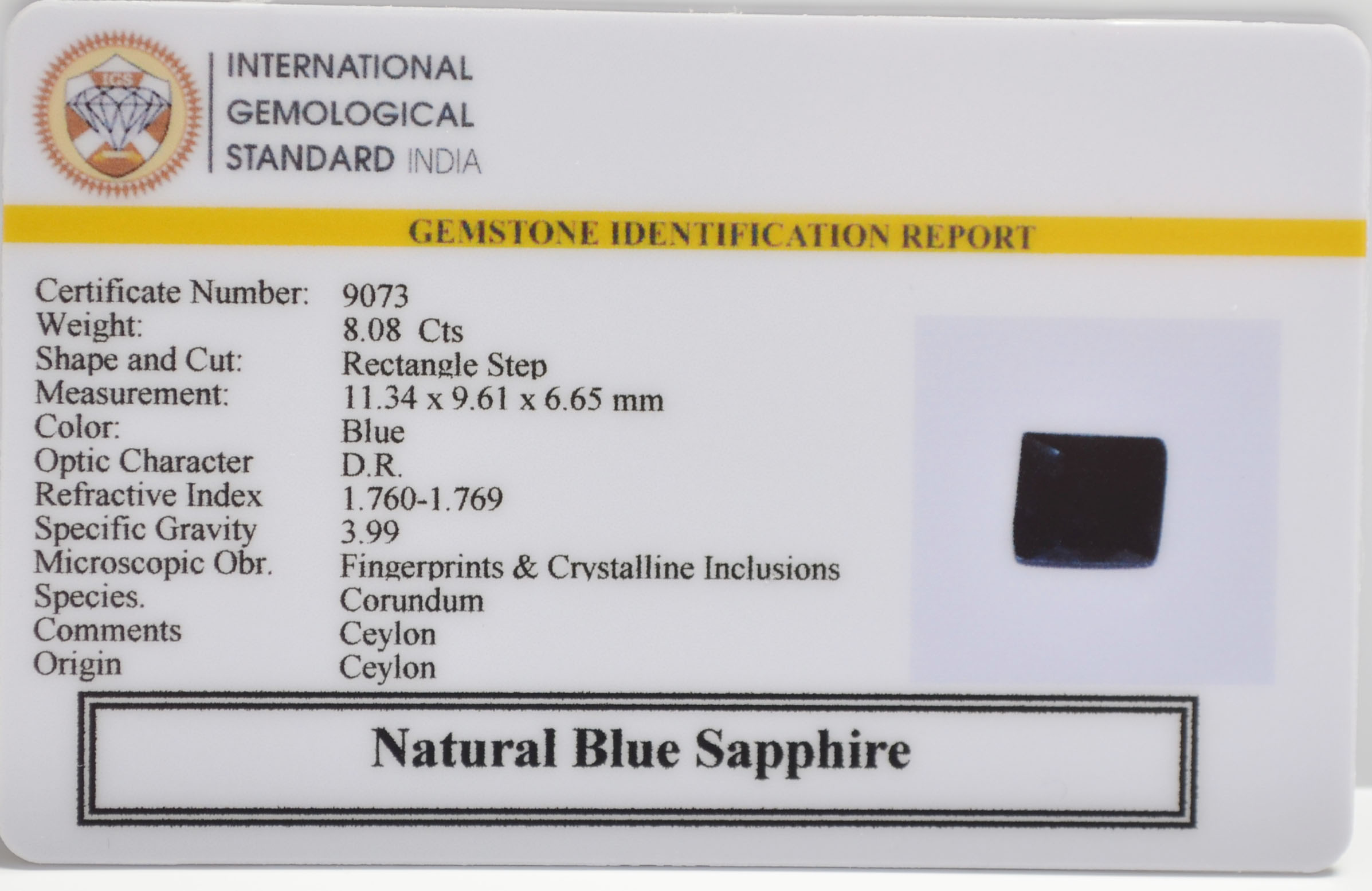 BSPG14844 2 BLUE SAPPHIRE 8.08 Ct.