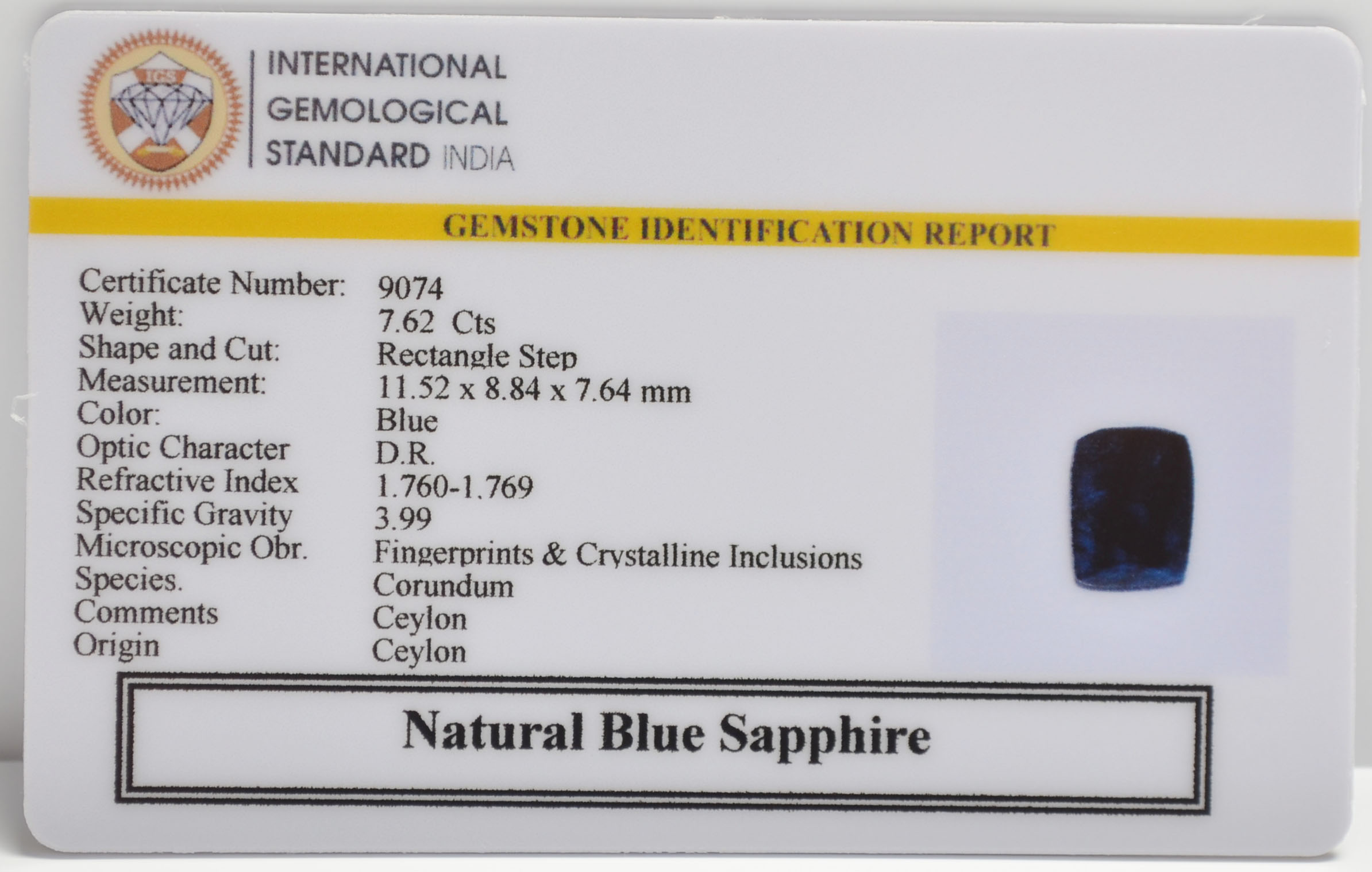 BSPG14845 2 BLUE SAPPHIRE 7.62 Ct.