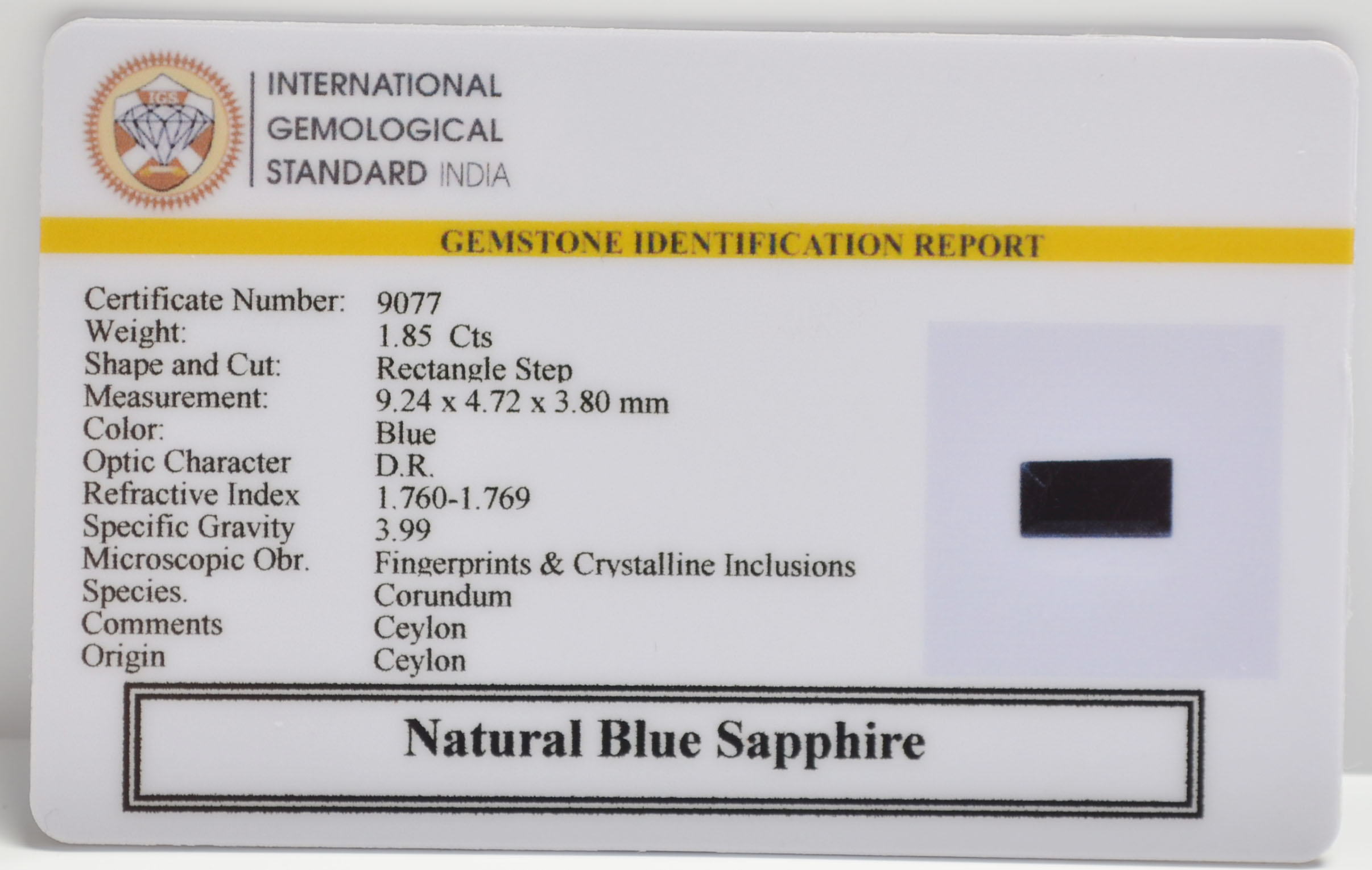 BSPG14848 2 BLUE SAPPHIRE 1.85 Ct.