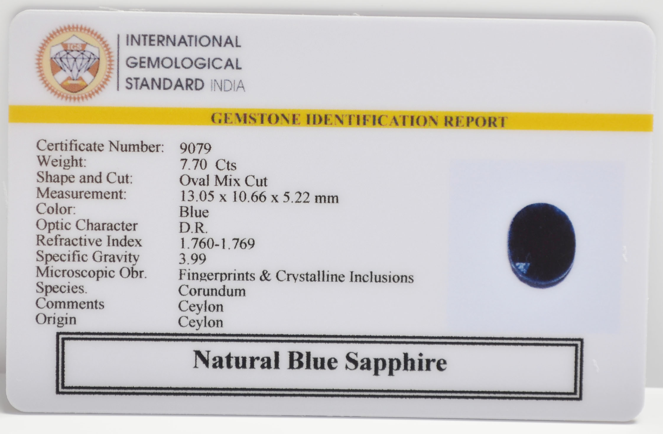 BSPG14850 2 BLUE SAPPHIRE 7.7 Ct.