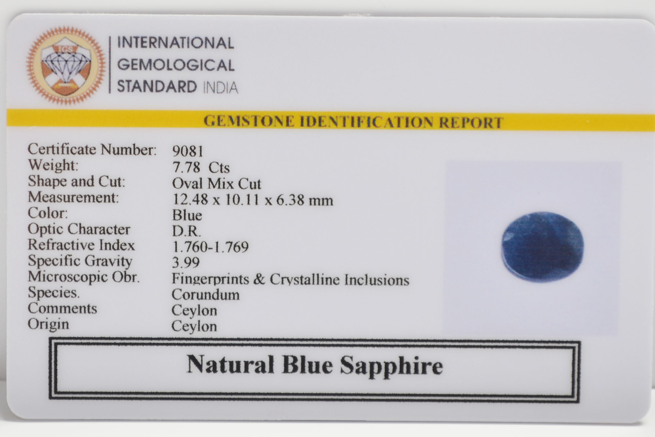 BSPG14852 2 BLUE SAPPHIRE 7.78 Ct.