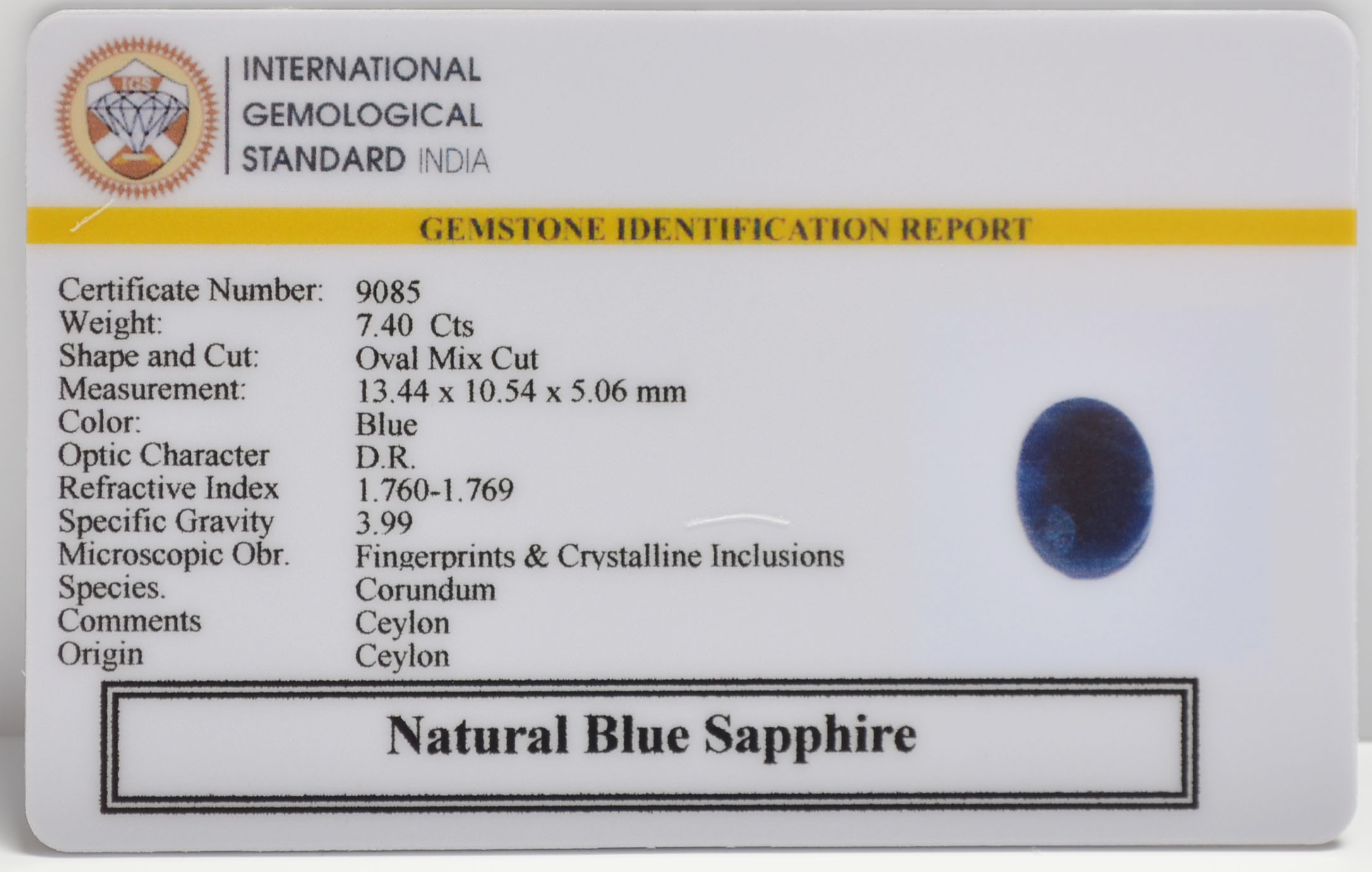 BSPG14856 2 BLUE SAPPHIRE 7.4 Ct.