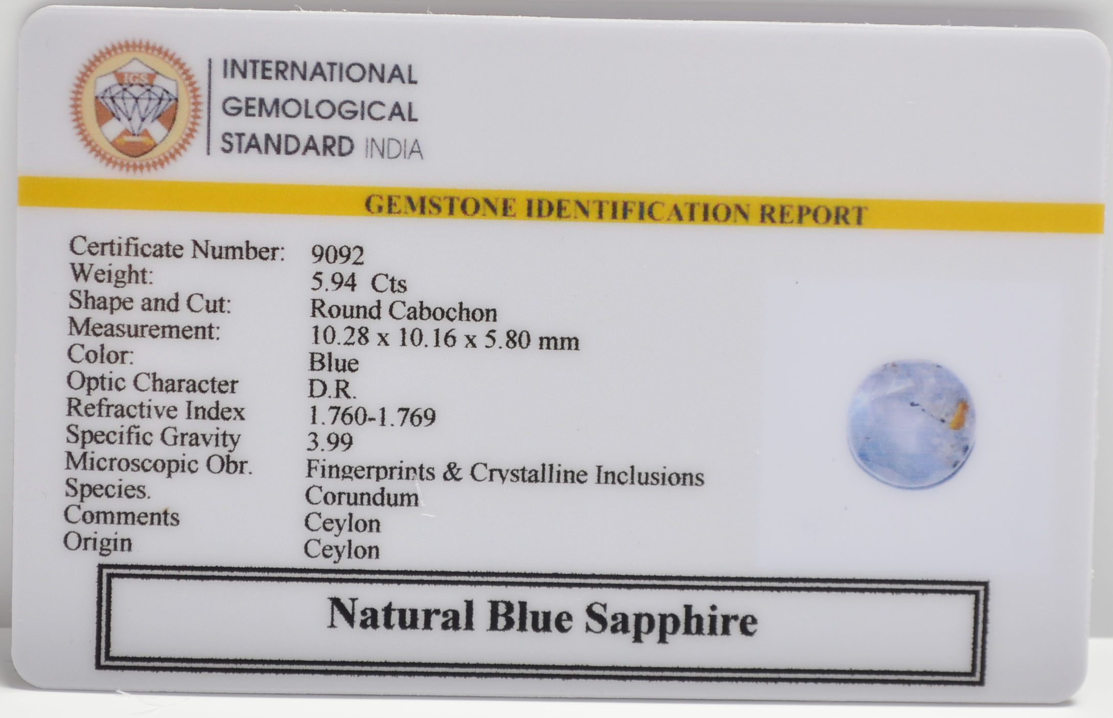 BSPG14863 2 BLUE SAPPHIRE 5.94 Ct.