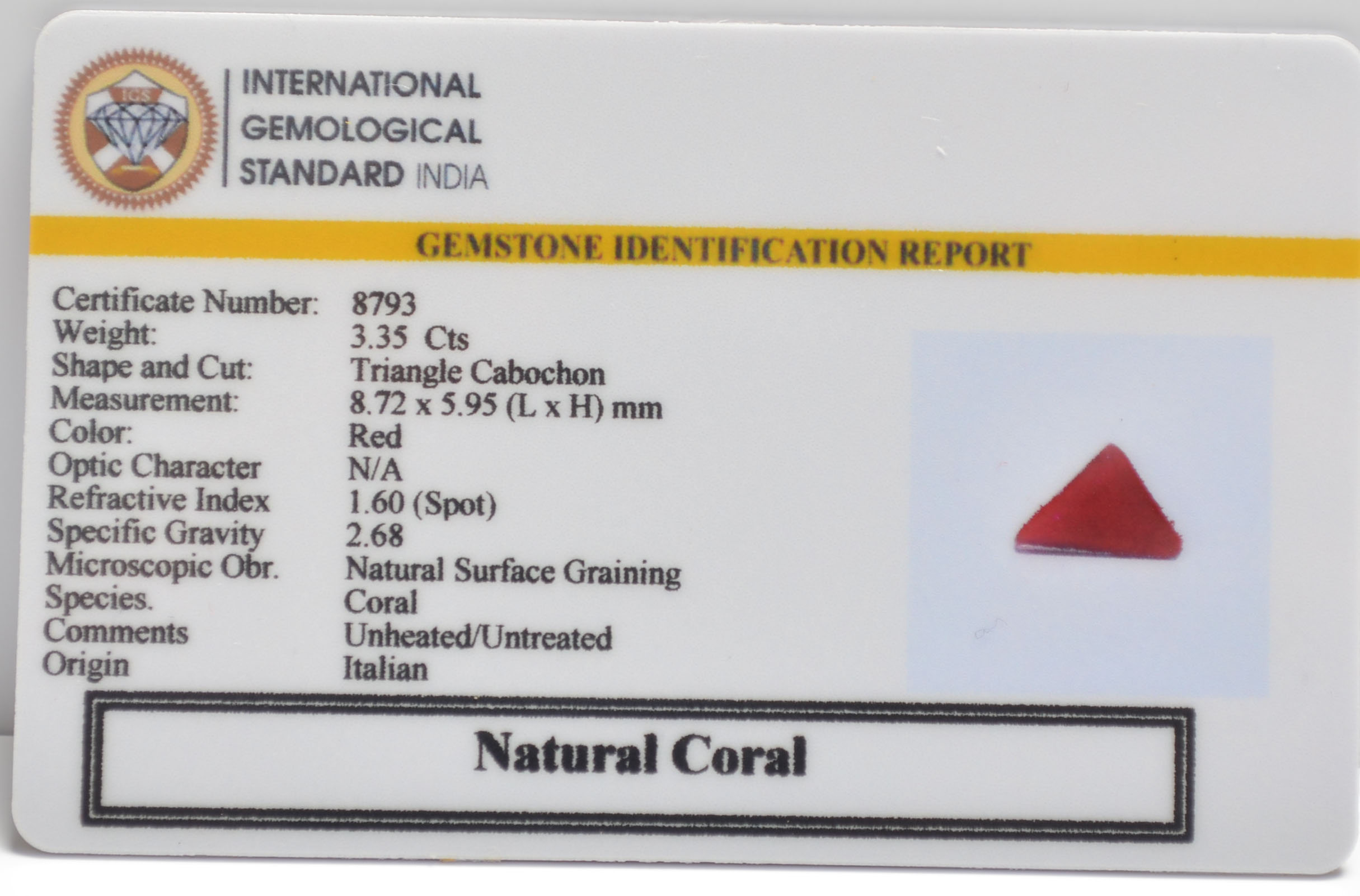 CRL6291 2 CORAL 3.35 Ct.