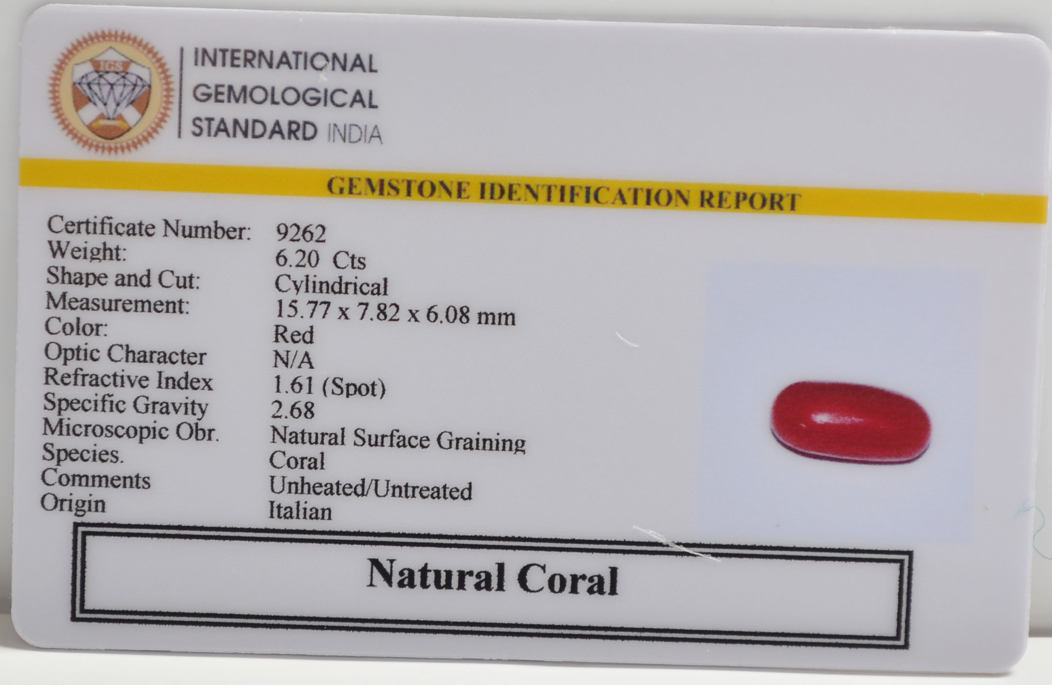 CRL6296 2 CORAL 6.2 Ct.