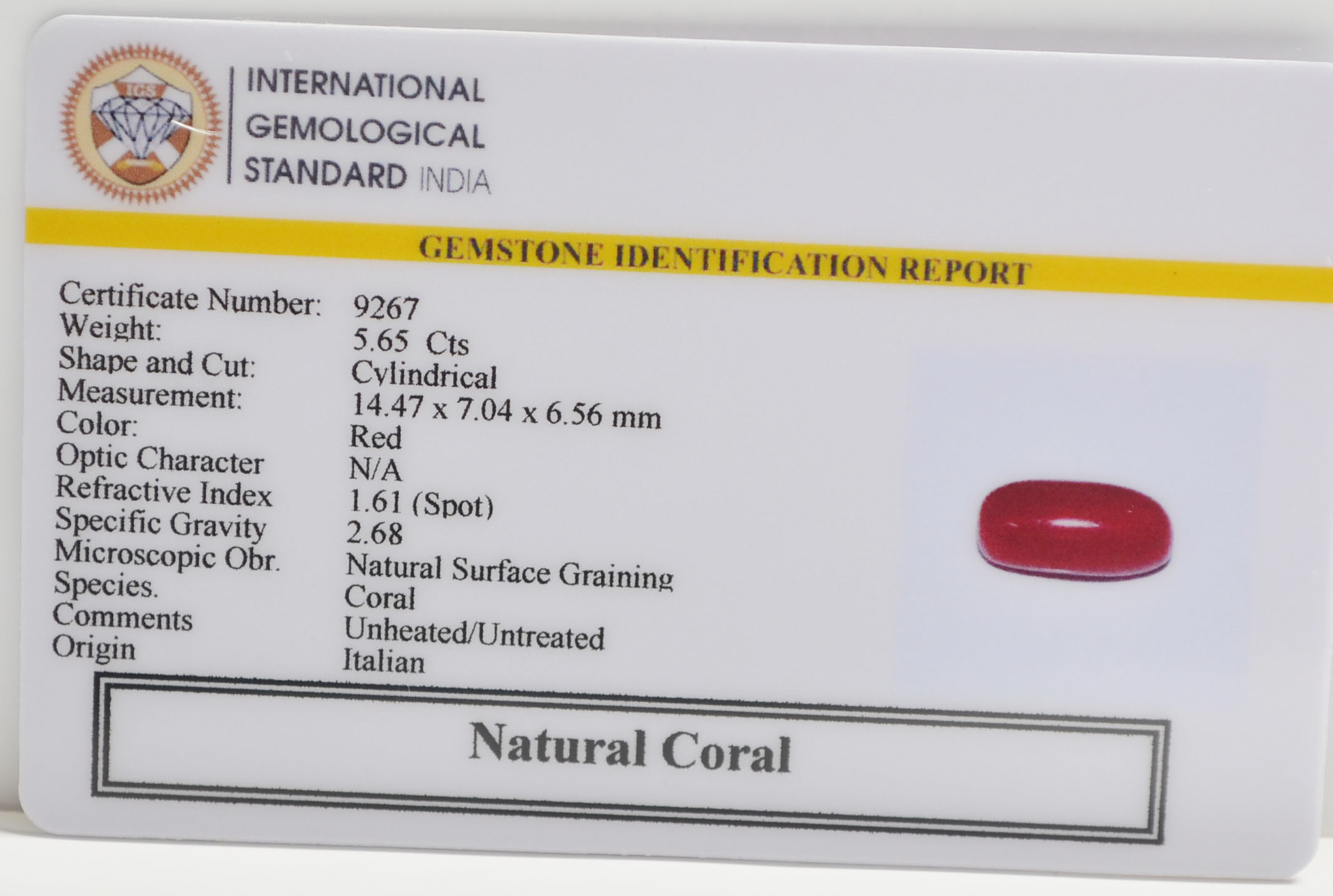 CRL6299 2 CORAL 5.65 Ct.