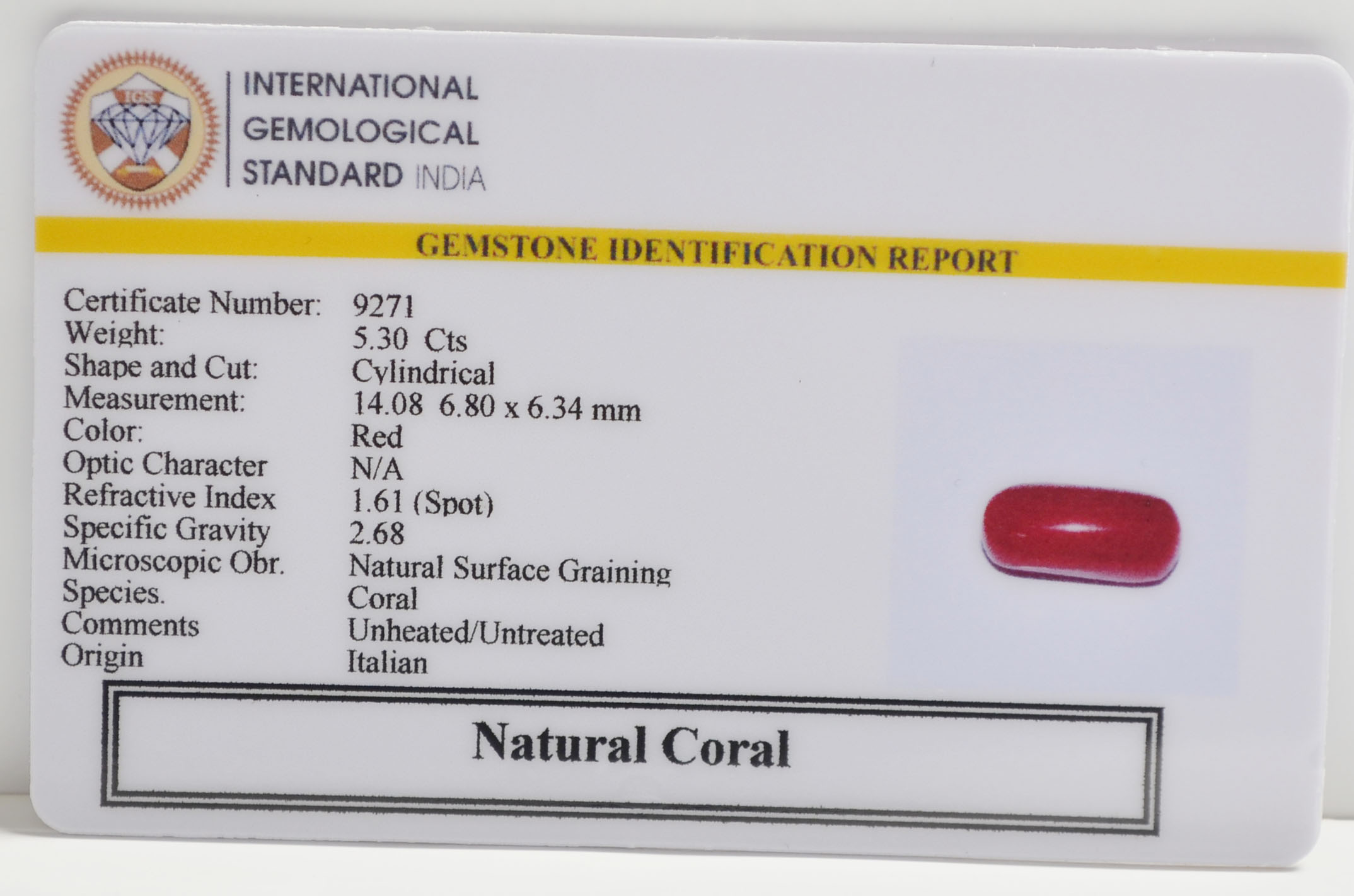 CRL6303 2 CORAL 5.3 Ct.