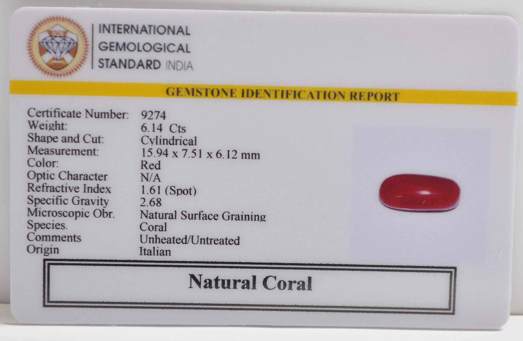 CRL6305 2 CORAL 6.14 Ct.