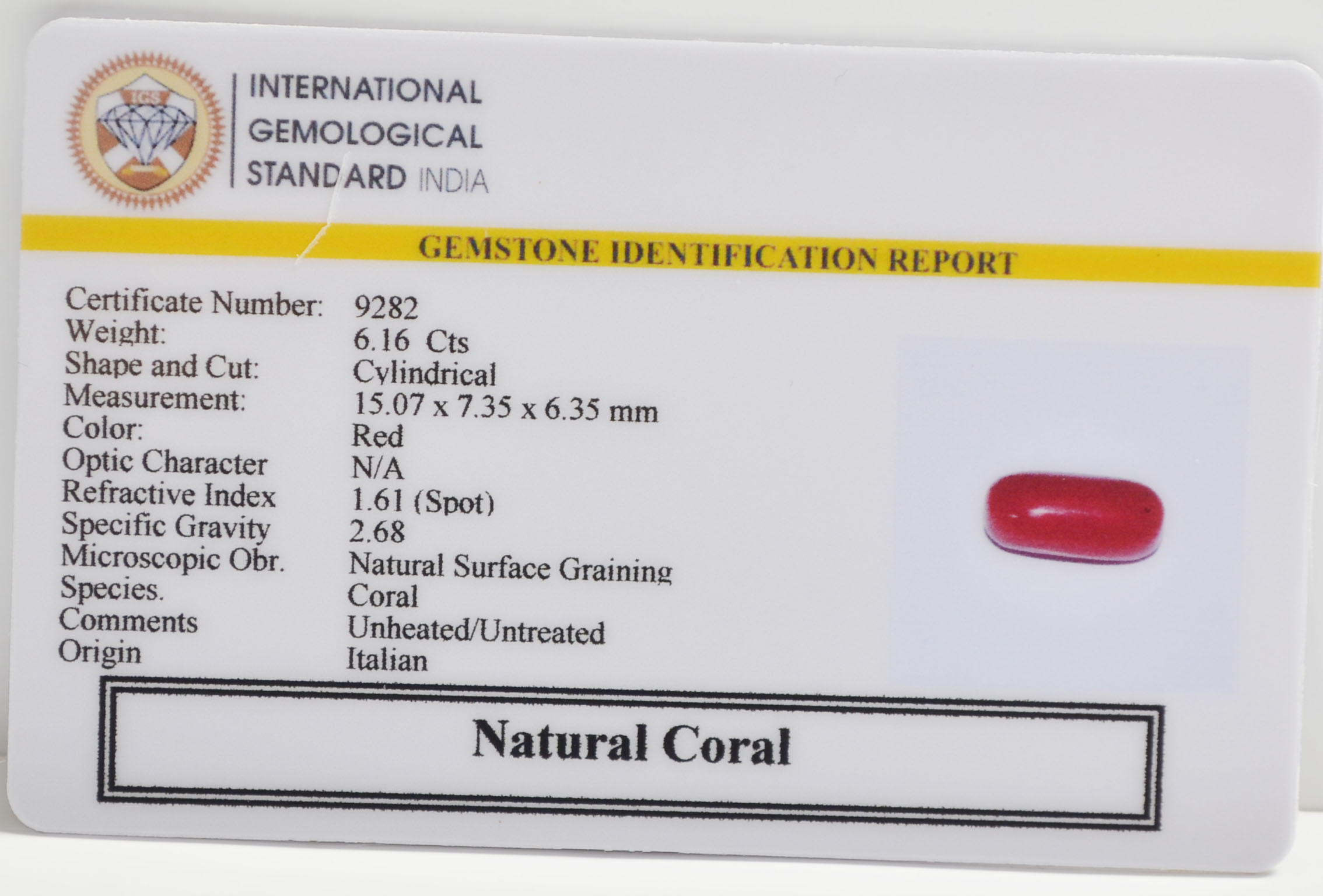 CRL6311 2 CORAL 6.16 Ct.