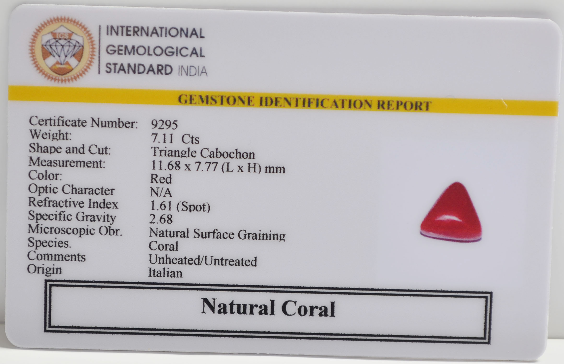 CRL6316 2 CORAL 7.11 Ct.