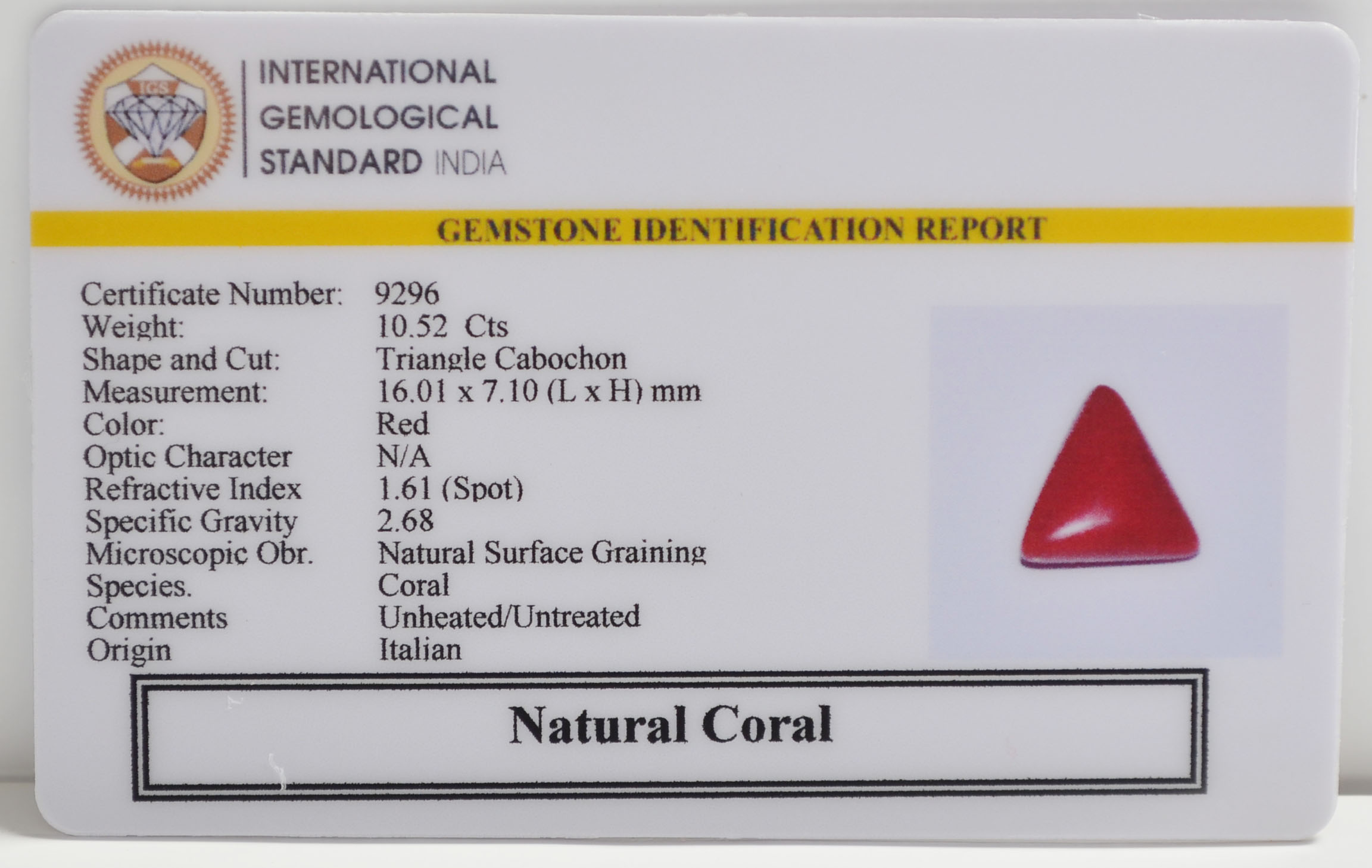 CRL6317 2 CORAL 10.52 Ct.