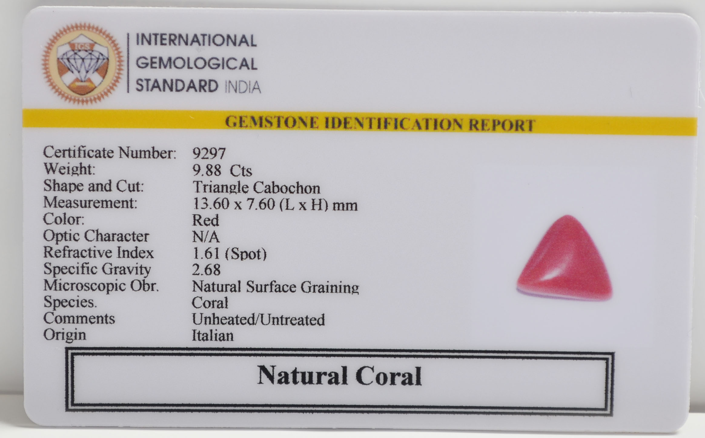 CRL6318 2 CORAL 9.88 Ct.