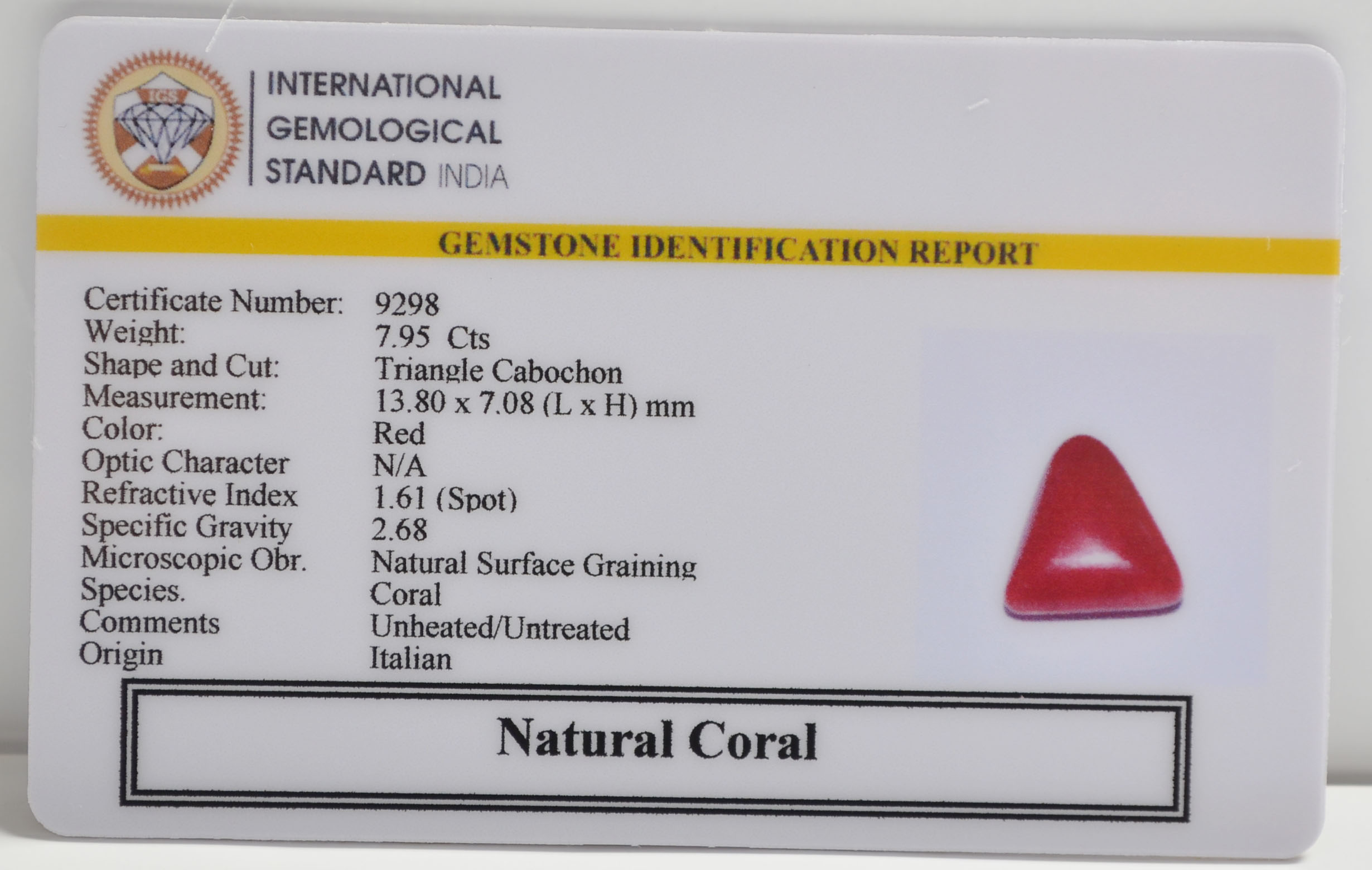 CRL6319 2 CORAL 7.95 Ct.