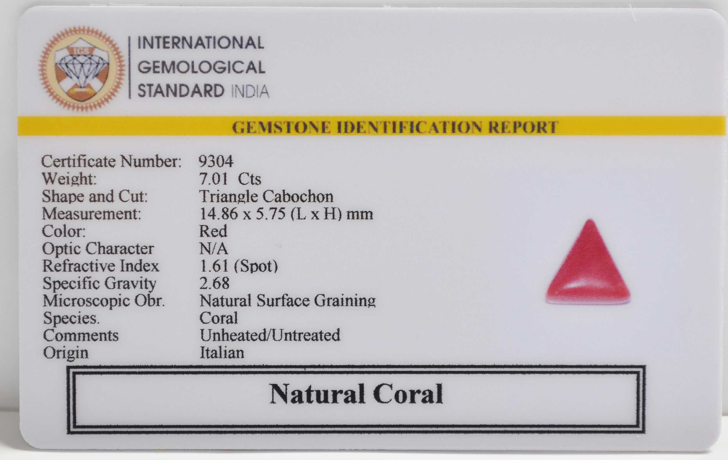 CRL6323 2 CORAL 7.01 Ct.