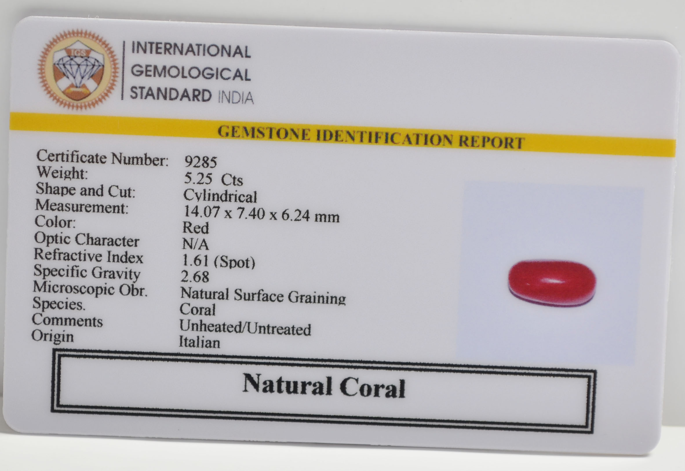 CRLG6279 2 CORAL 5.25 Ct.