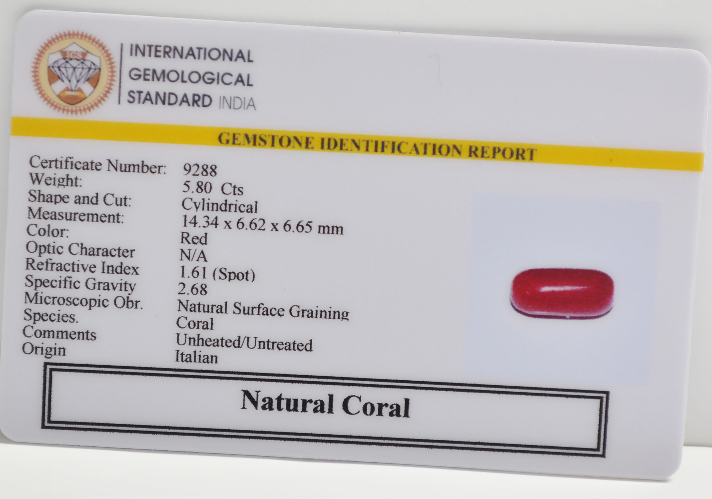 CRLG6281 2 CORAL 5.8 Ct.