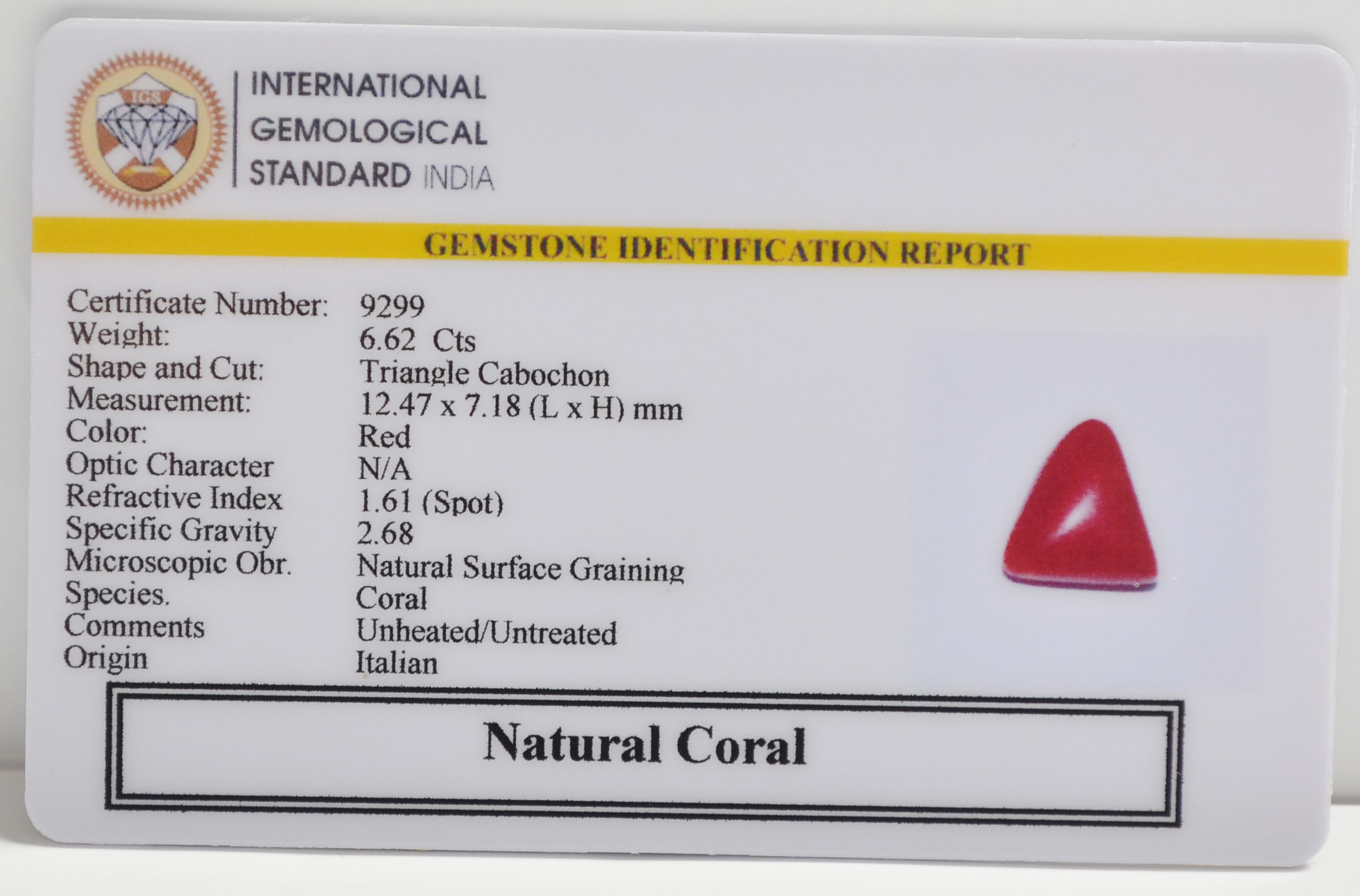 CRLG6286 2 CORAL 6.62 Ct.