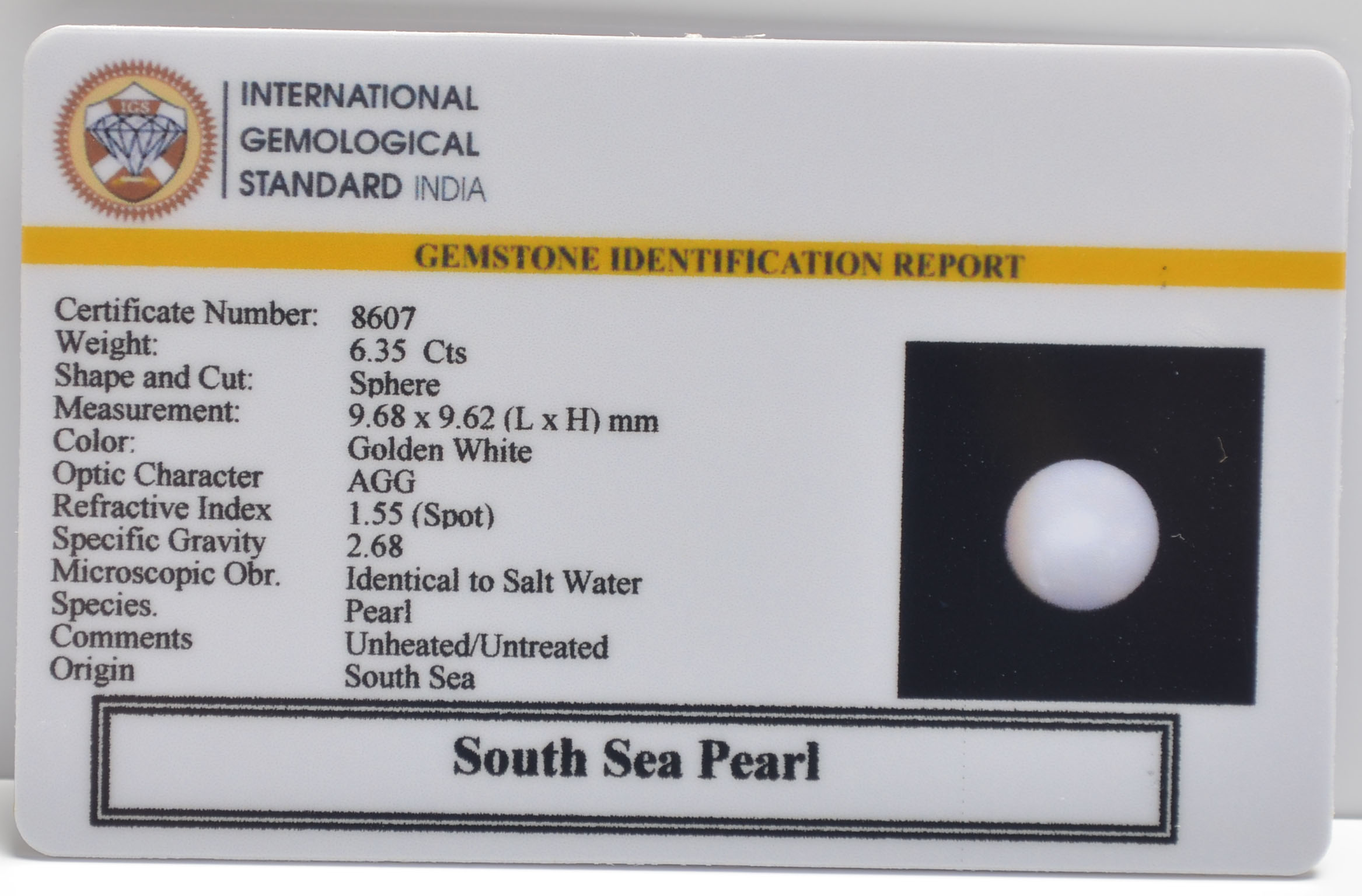 DSP3208 2 SOUTH SEA PEARL 6.35 Ct.