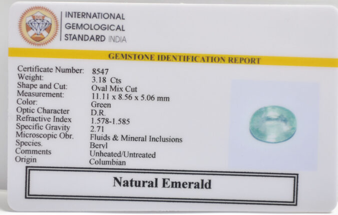 EMERALD 3.18 Ct.