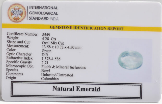 EMERALD 4.28 Ct.