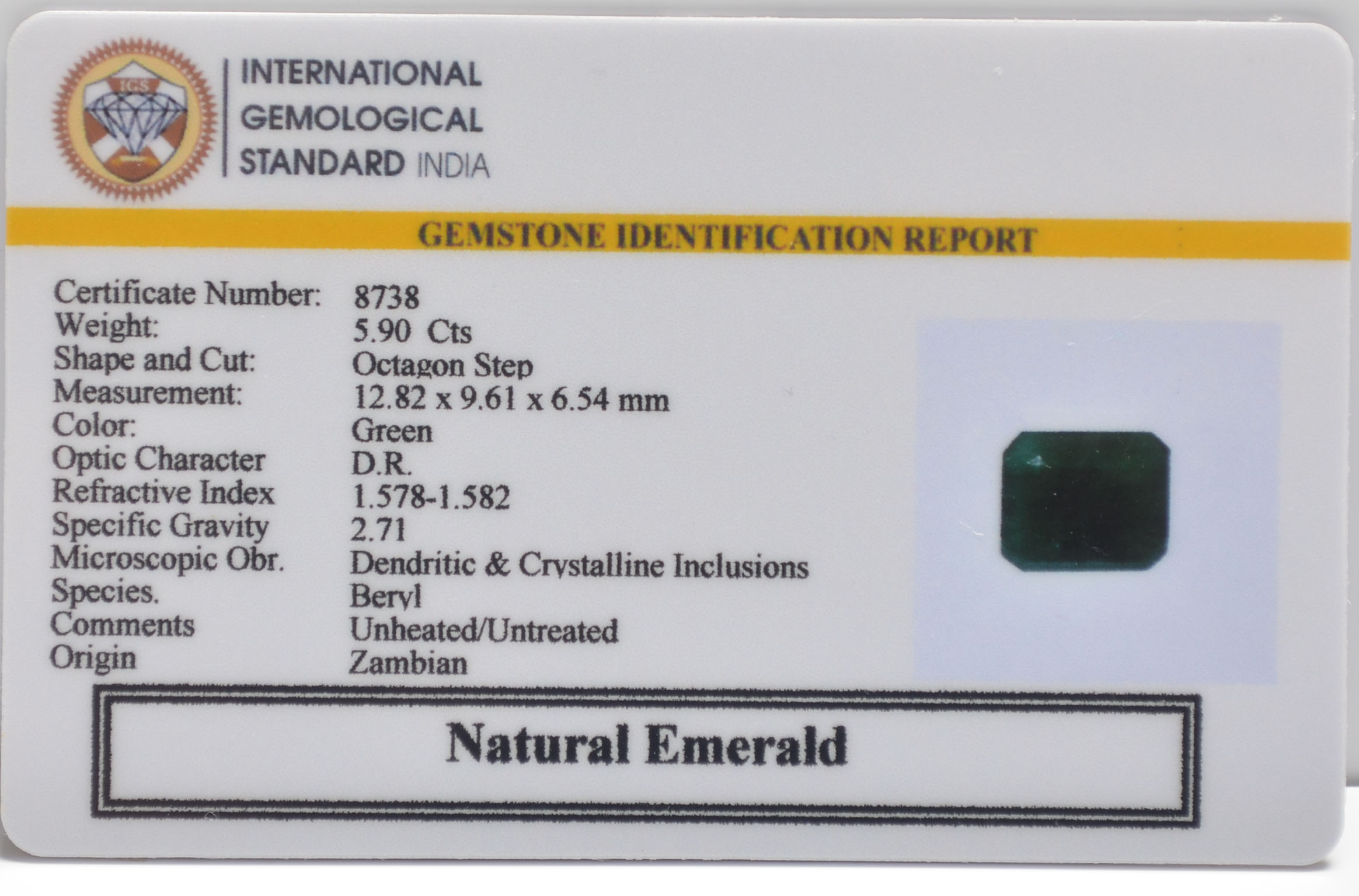 EMRD22014 2 EMERALD 5.9 Ct.